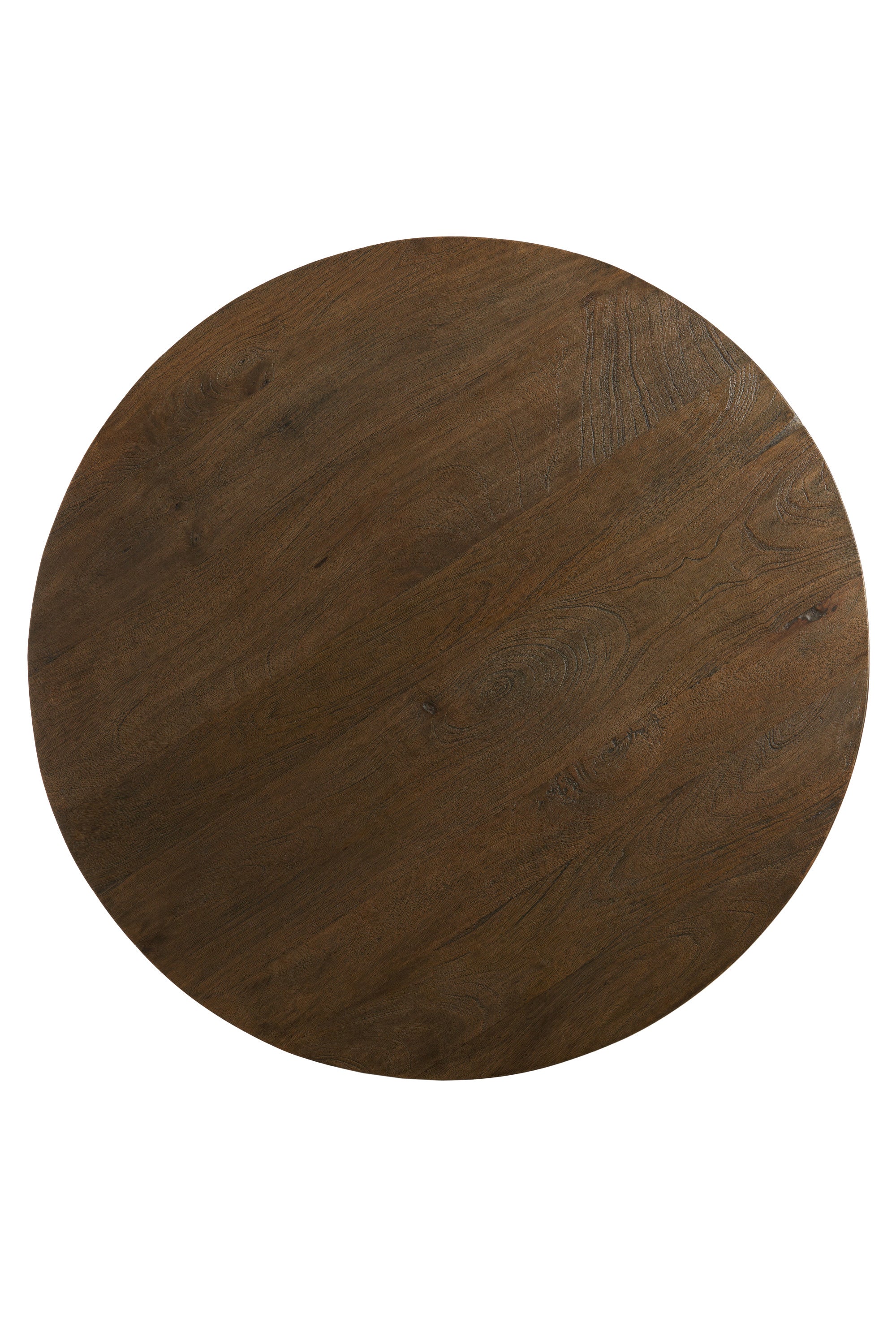 Ocana Oiled Brown Wood & Matt Beige Round Coffee Table