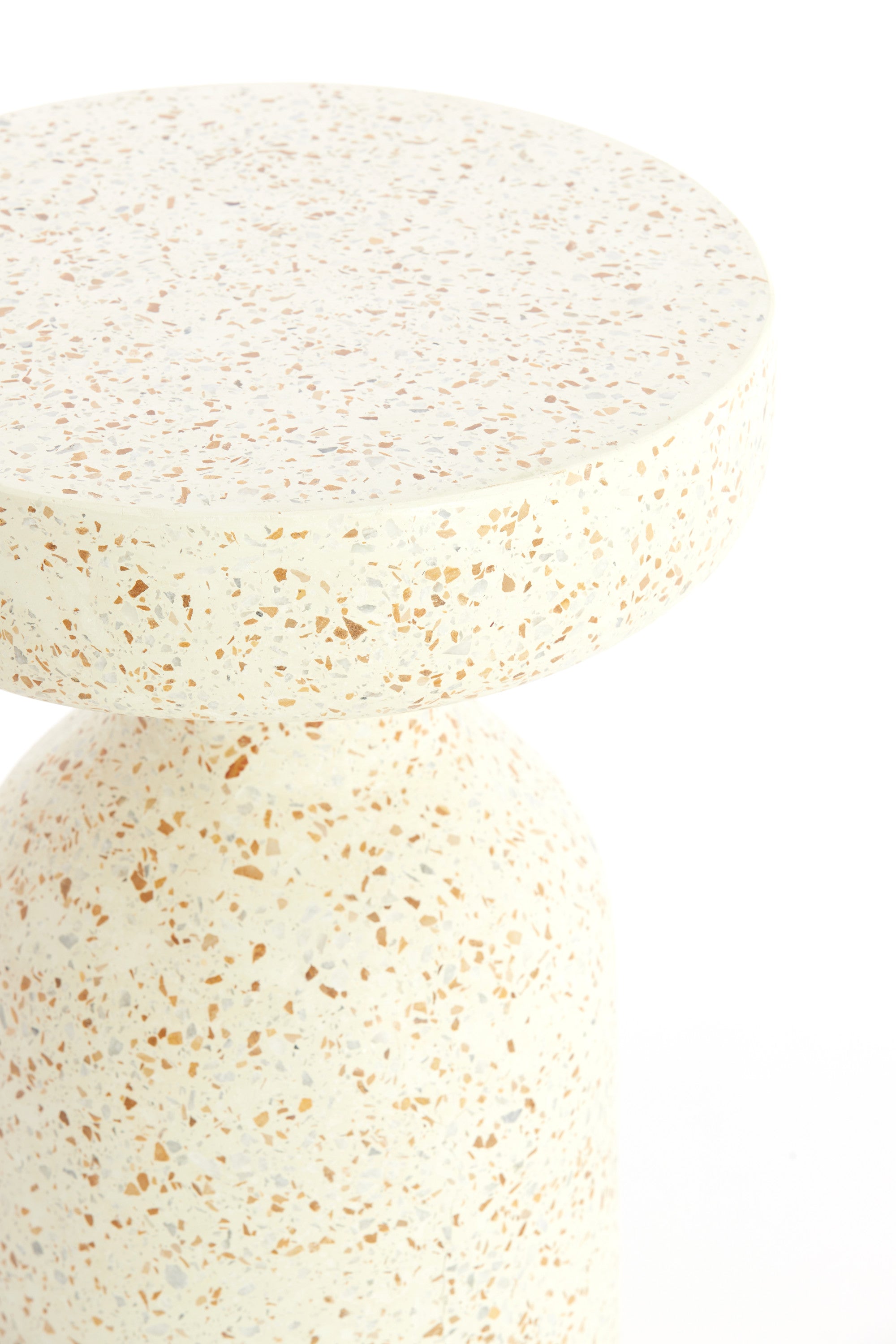 Moravit Cream Terrazzo Round Side Table