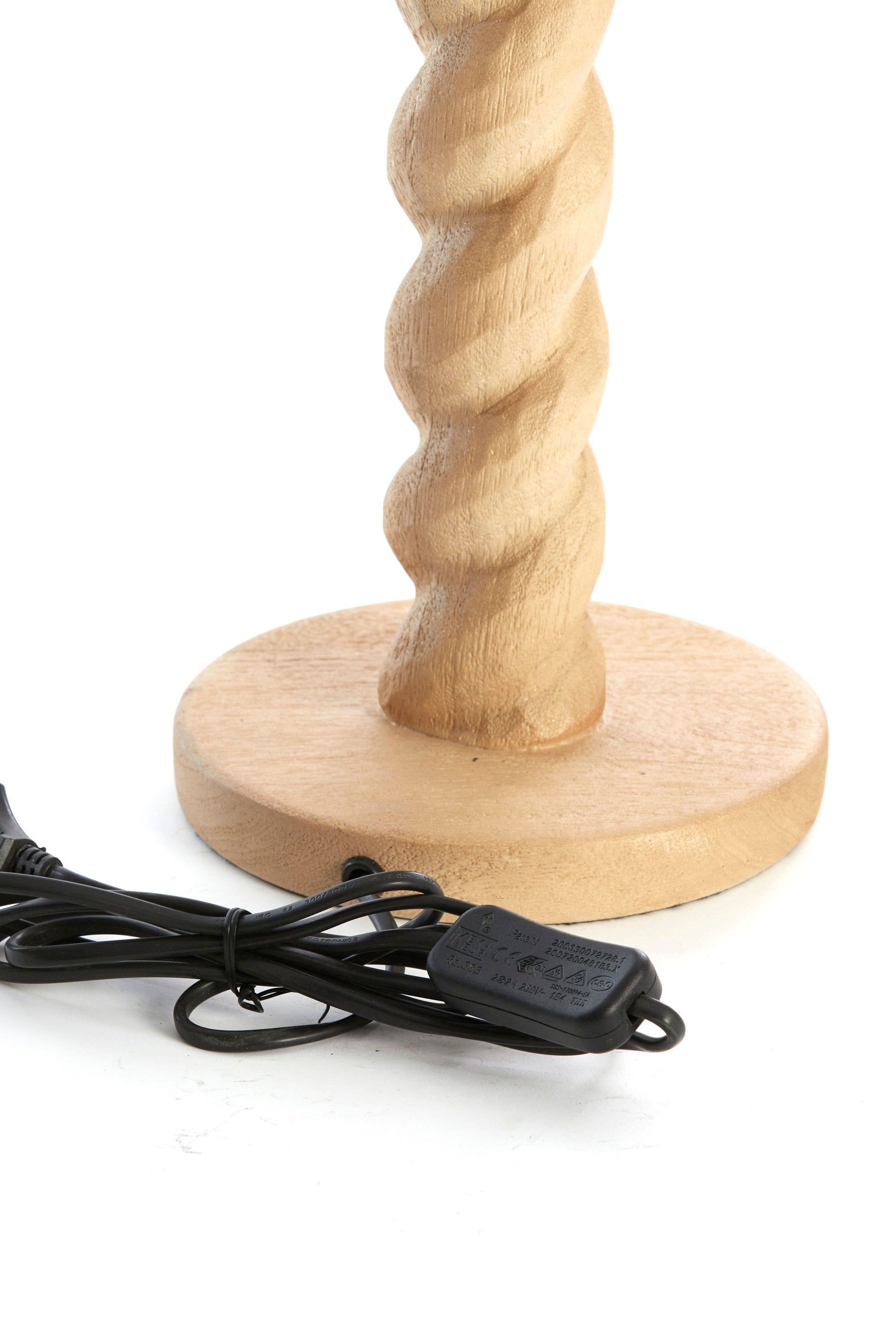 Nanno Matt Natural Wood Table Lamp Base