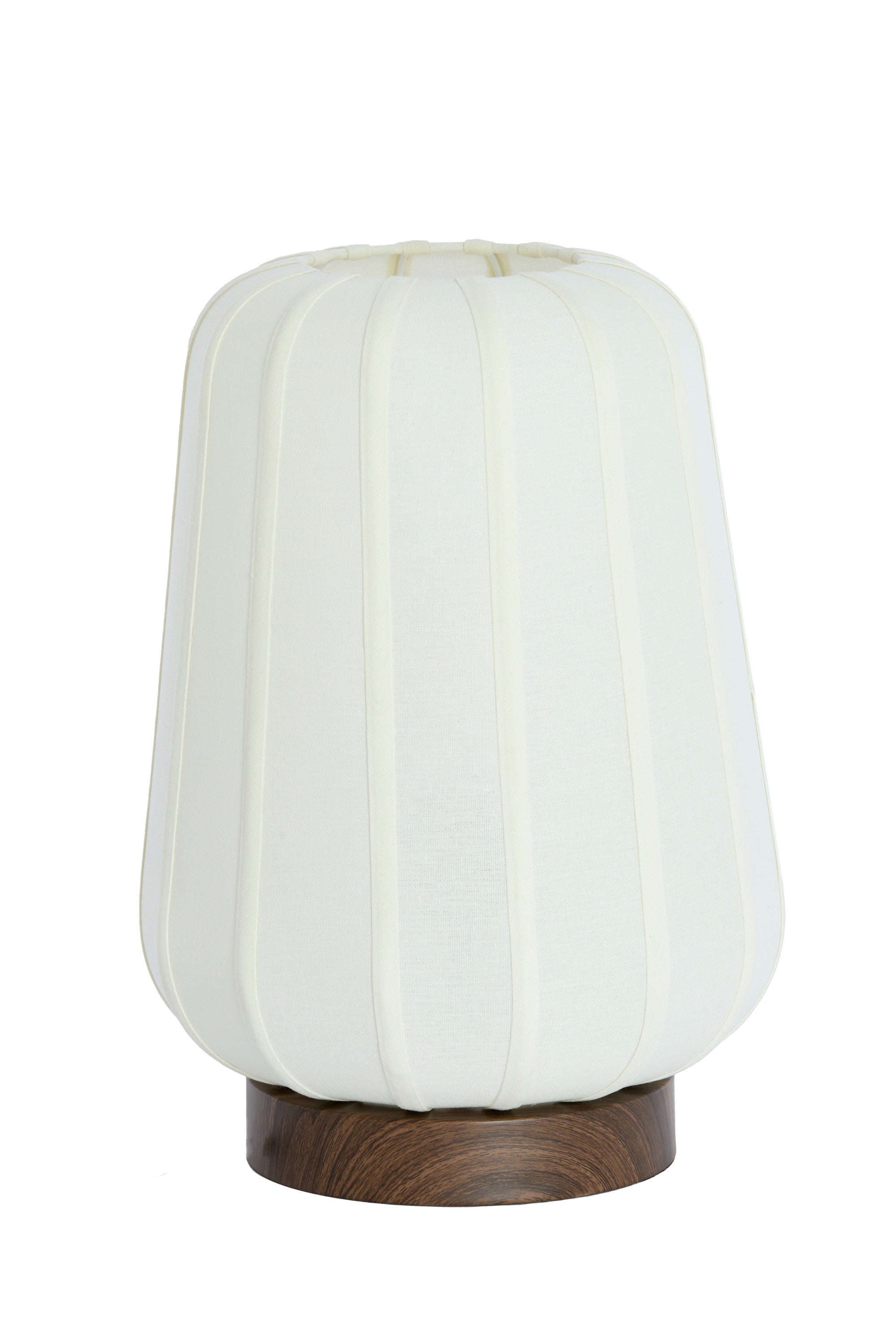 Bibia Dark Brown Wood Effect & White Table Lamp 41.5cm