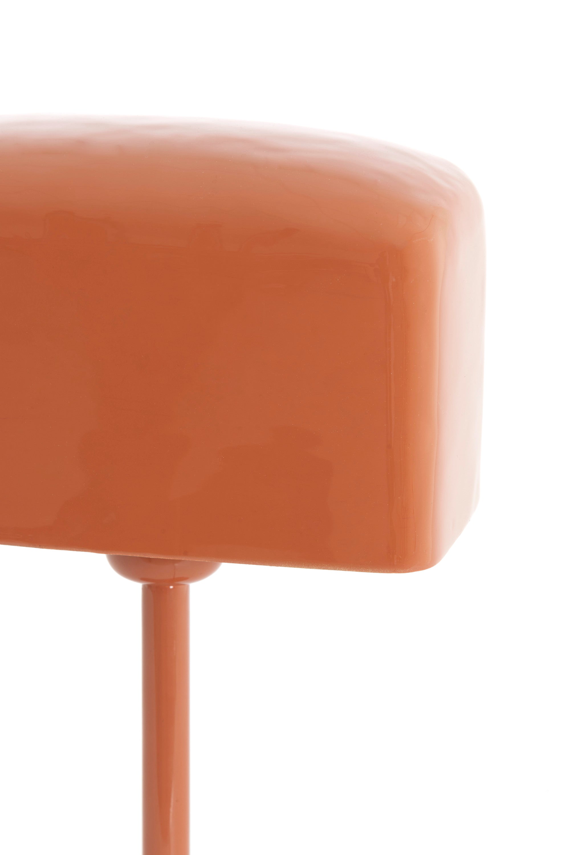 Elenie Gloss Dark Orange Metal Table Lamp