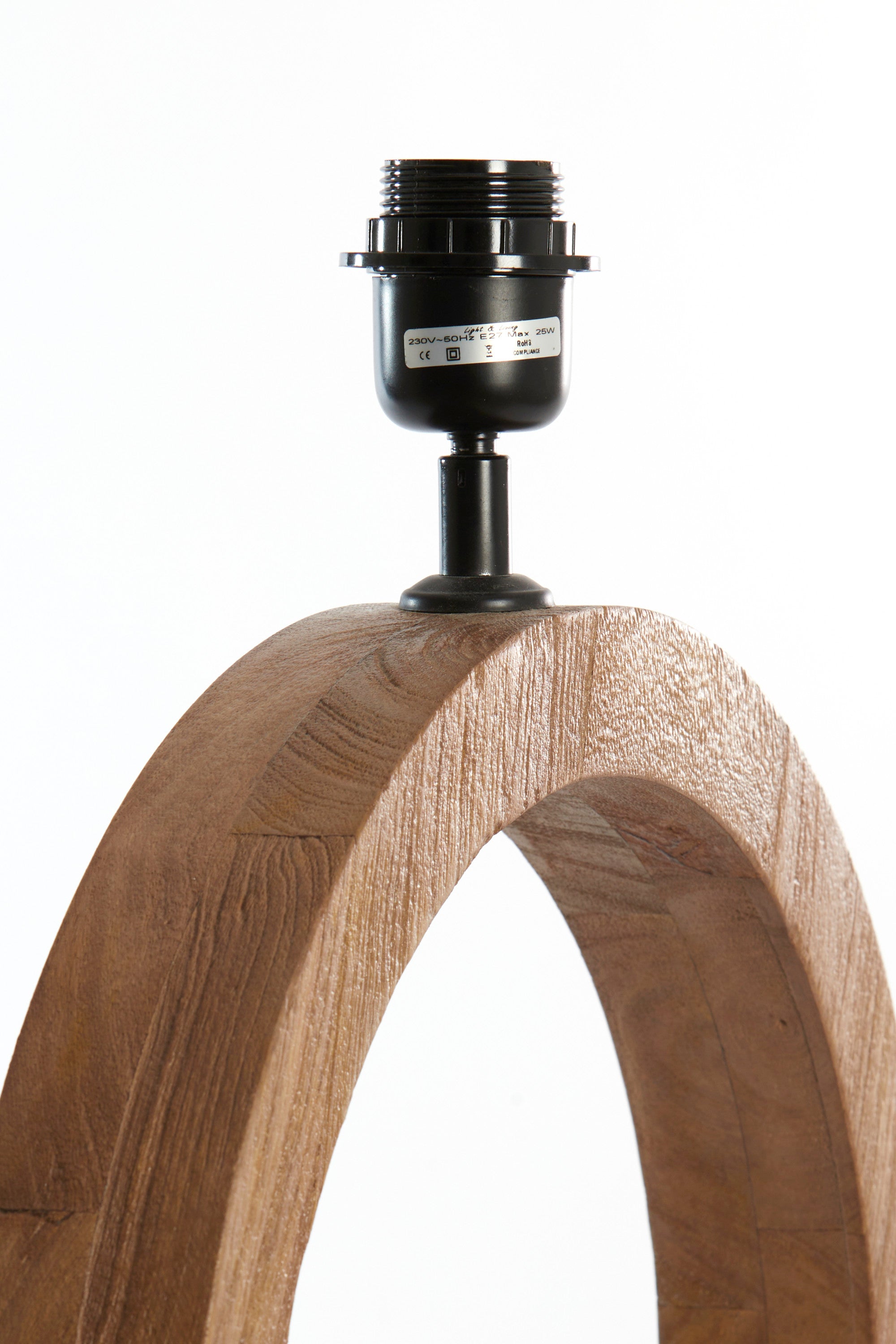 Tinar Matt Brown Wood Table Lamp Base 55cm