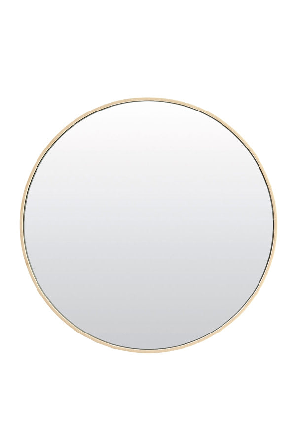 Espejo Clear & Cream Glass Round Wall Mirror 96cm