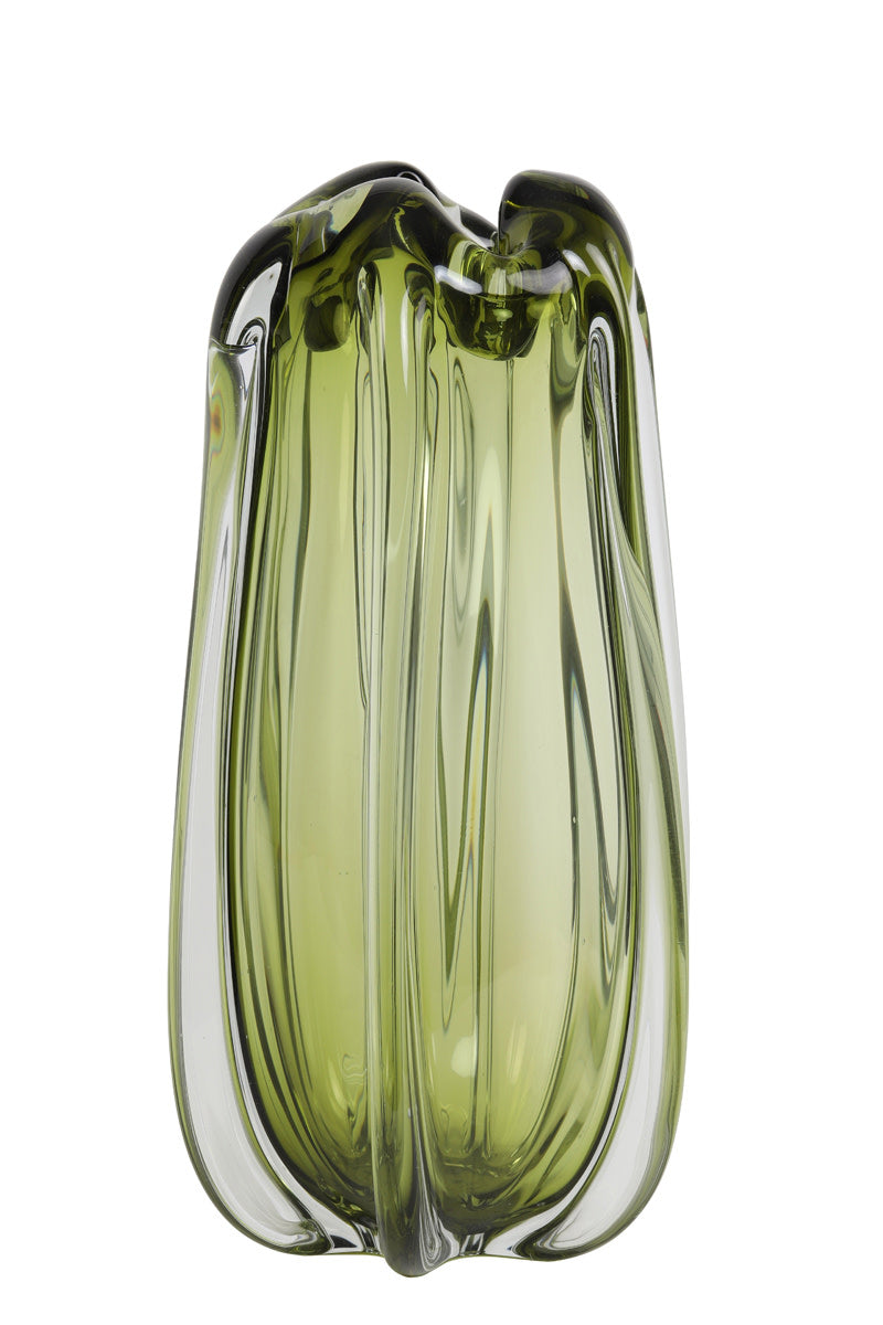 Murela Olive Green Glass Vase 38cm