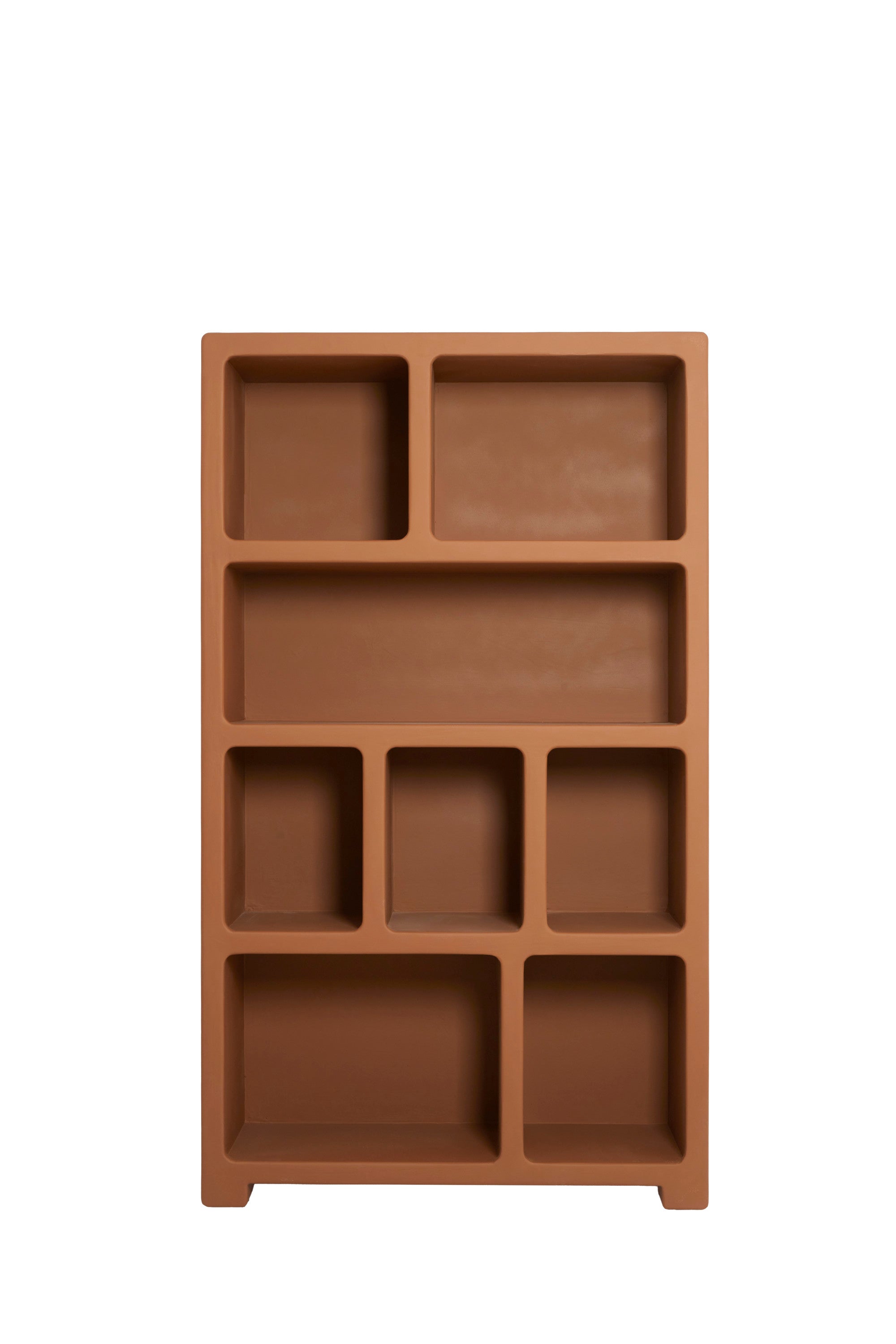 Nahua Terracotta Wood Tall Storage Cabinet