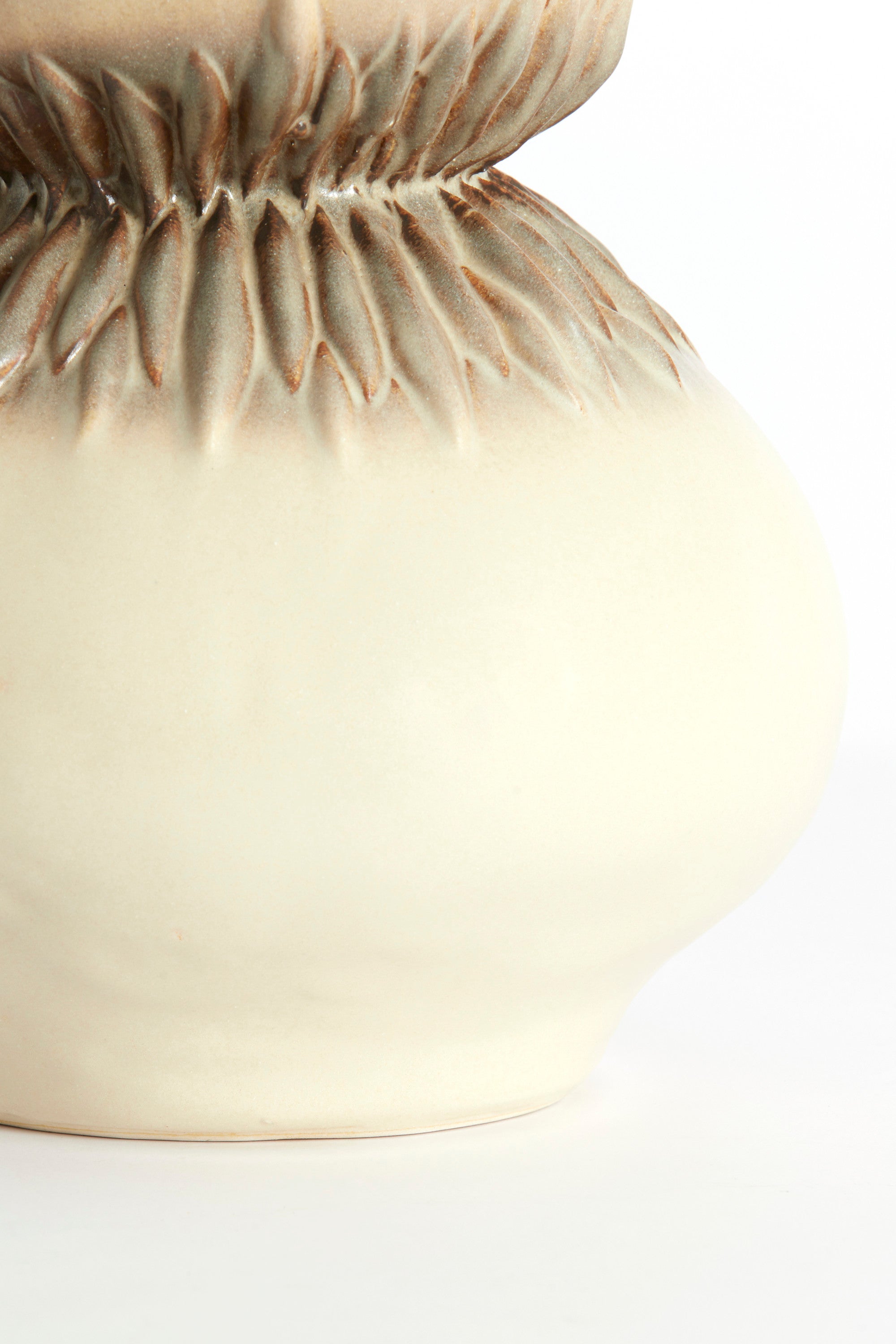Avera Cream/Brown Ceramic Vase 29.5cm