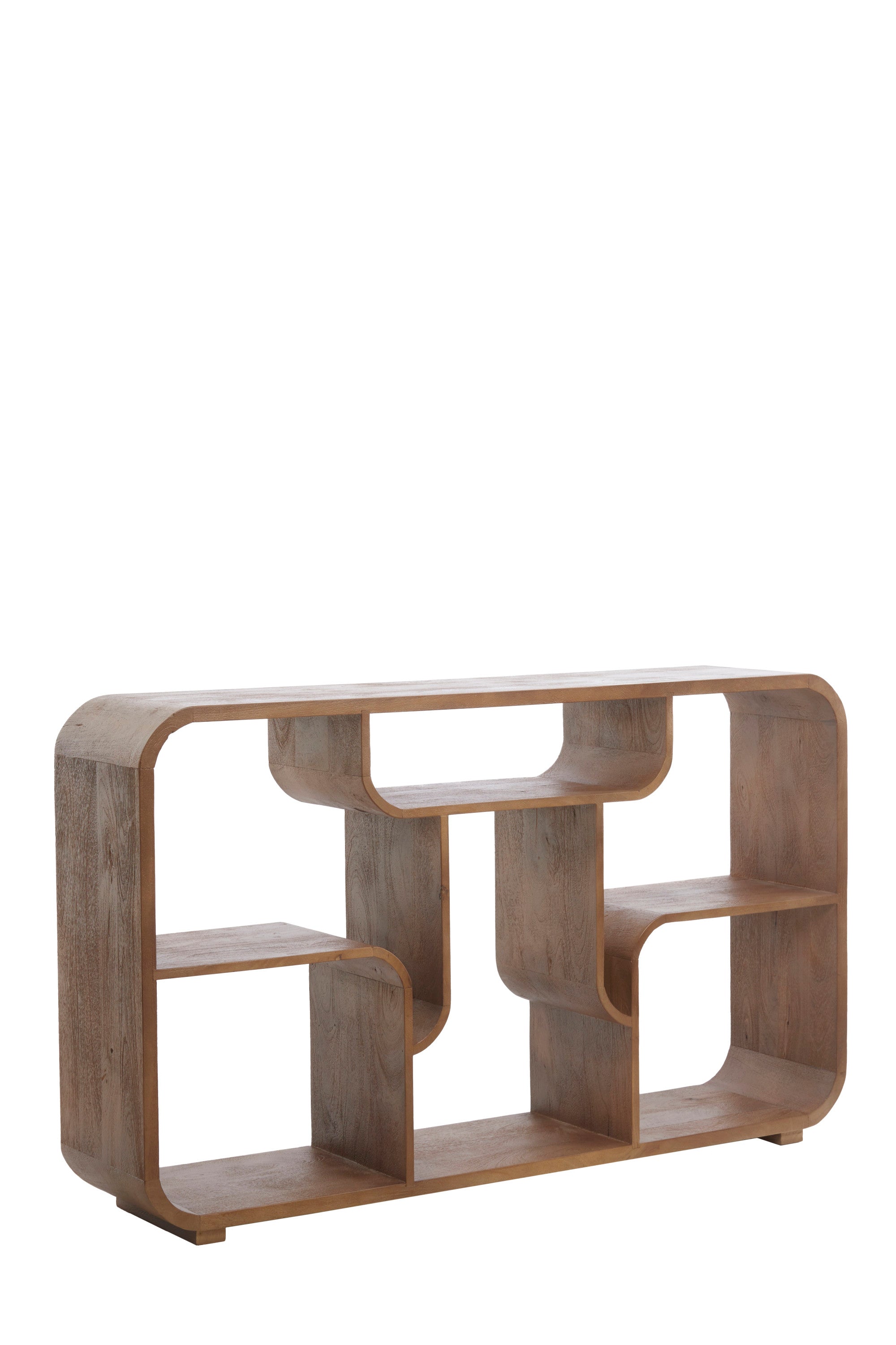 Labare Light Brown Wood Open Display Unit 82cm