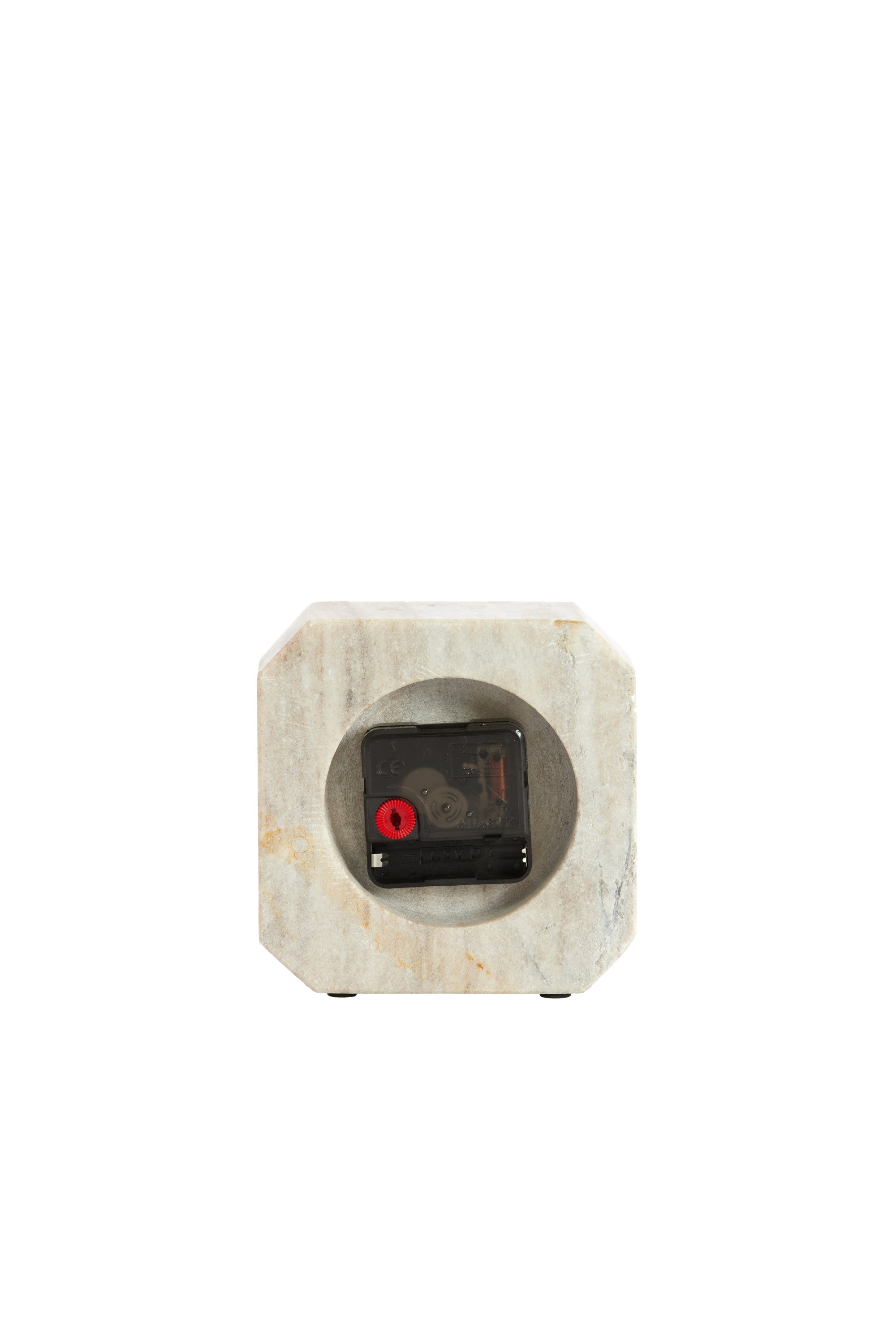 Pablia Sand/Grey Marble Table Clock 13cm