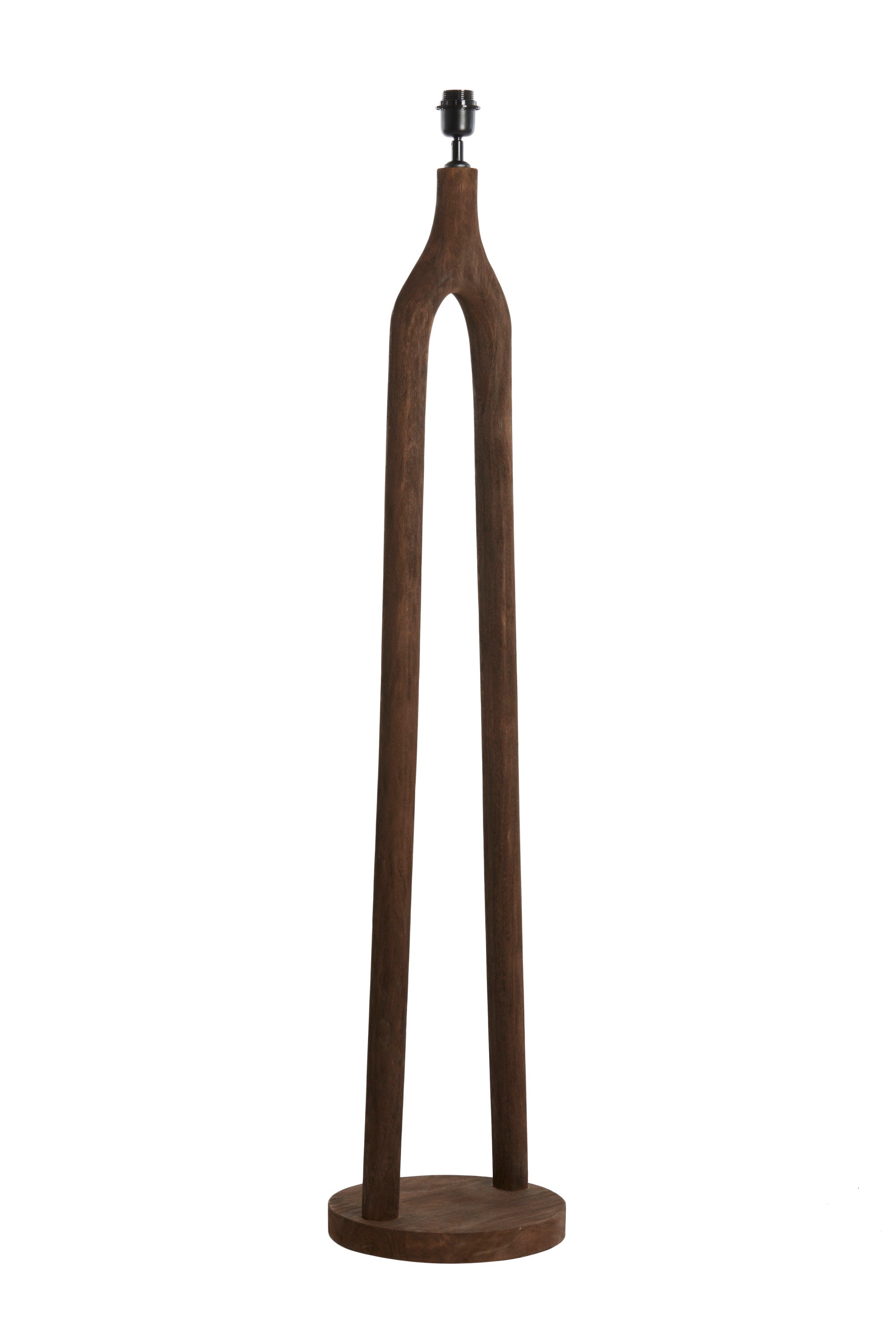 Xitta Matt Dark Brown Wood Floor Lamp Base