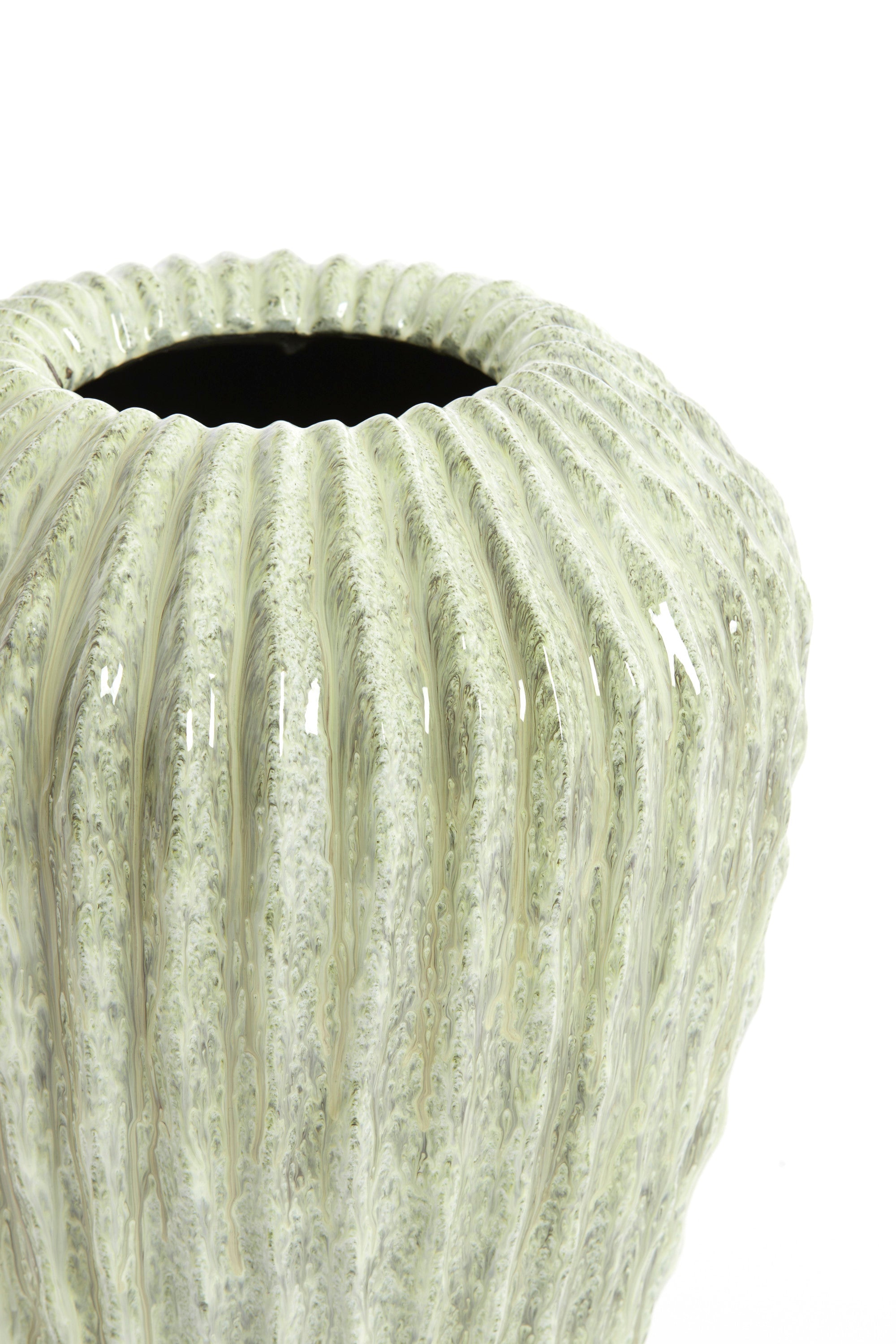 Cacti Gloss Mint Green Decorative Planter 37cm