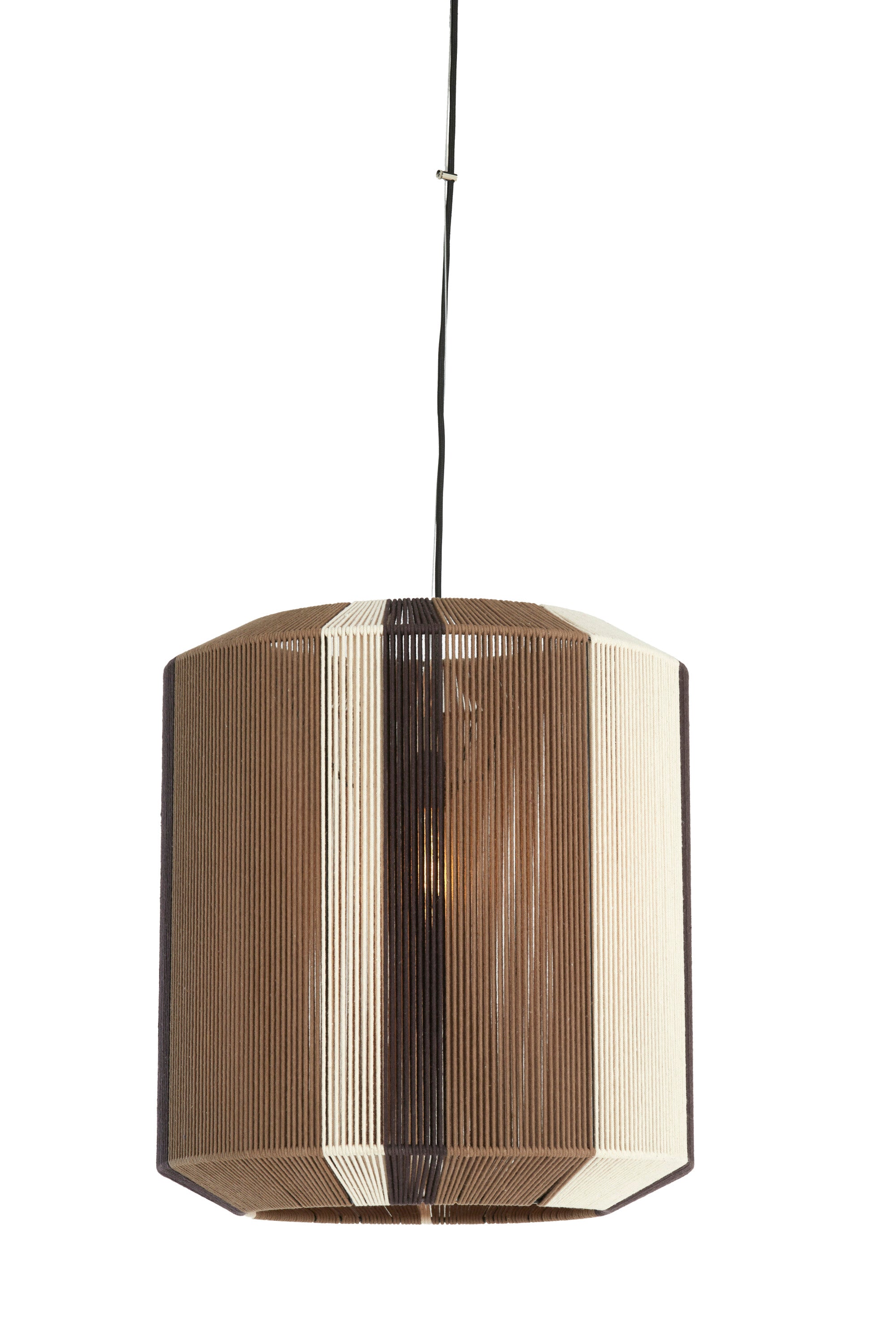 Kozana Brown & Cream Pendant Light 48cm