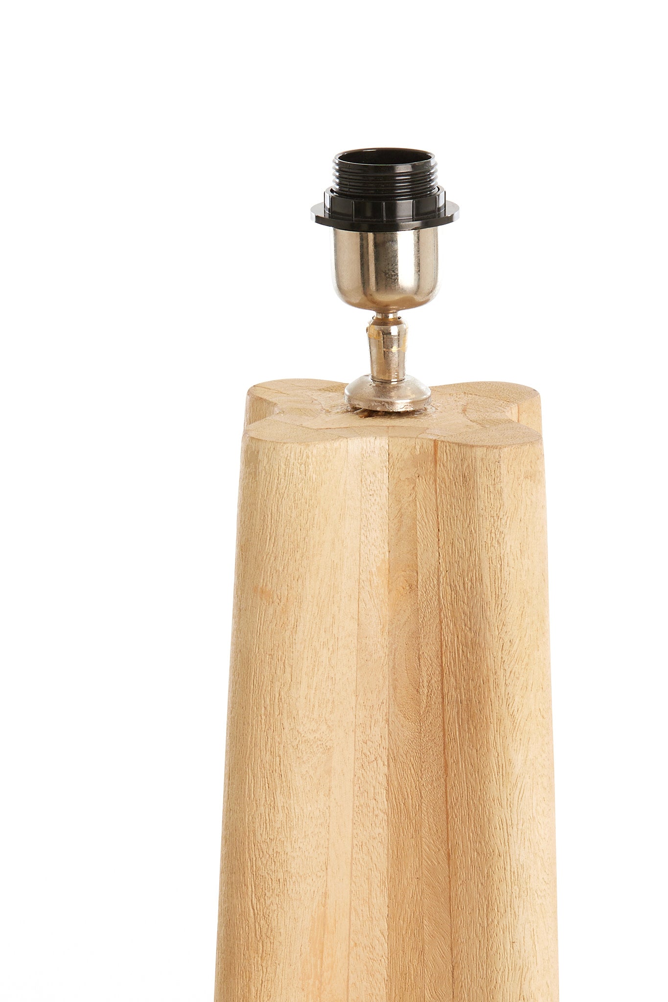 Navelli Matt Natural Wood Floor Lamp Base