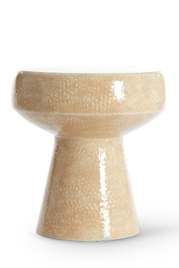 Dakwa Gloss Sand Metal Round Side Table 42cm