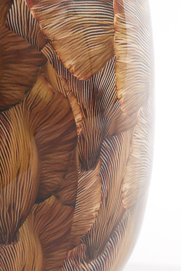 Milos Tonal Brown Metal Vase 27cm