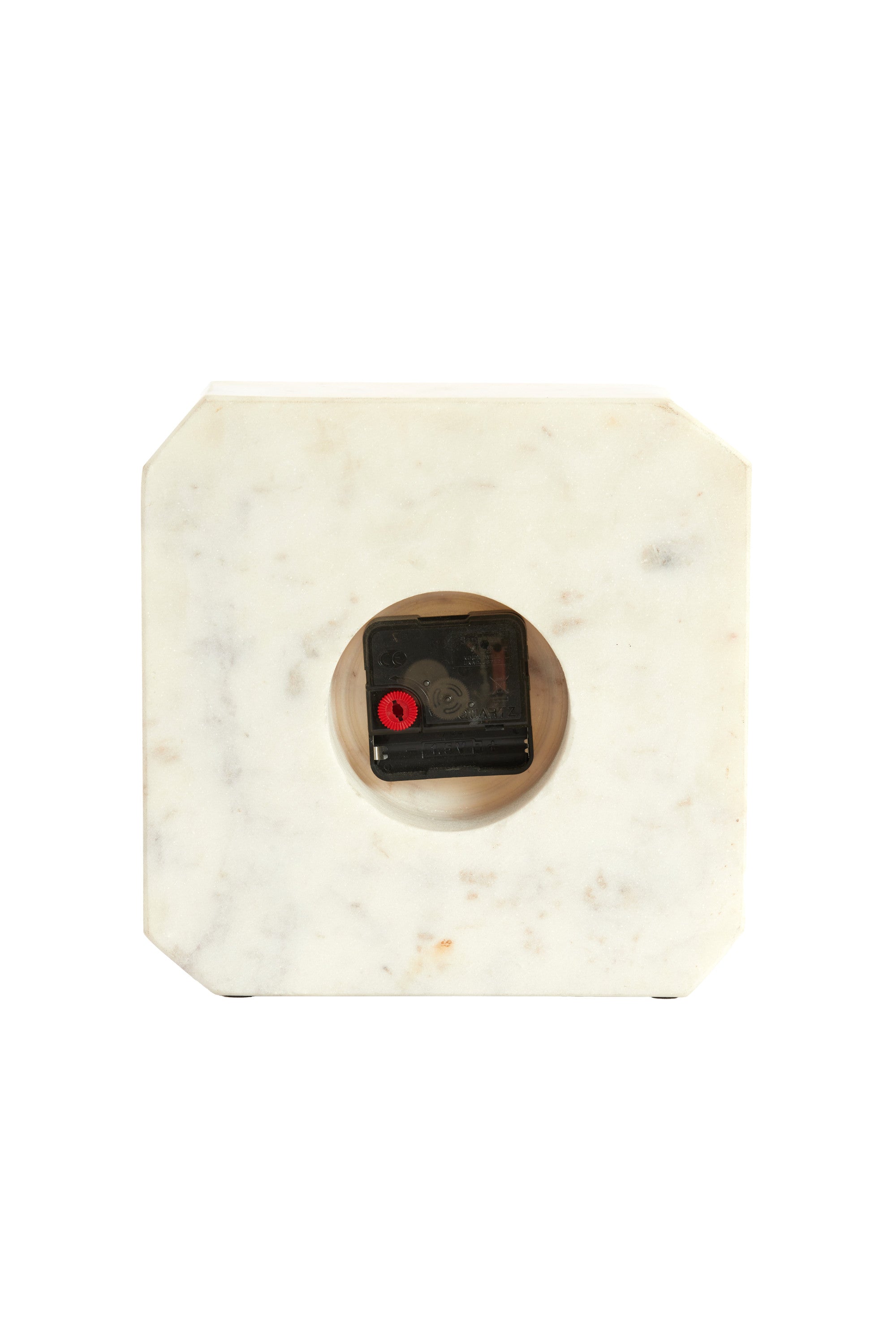 Pablia White Marble Table Clock 20.5cm
