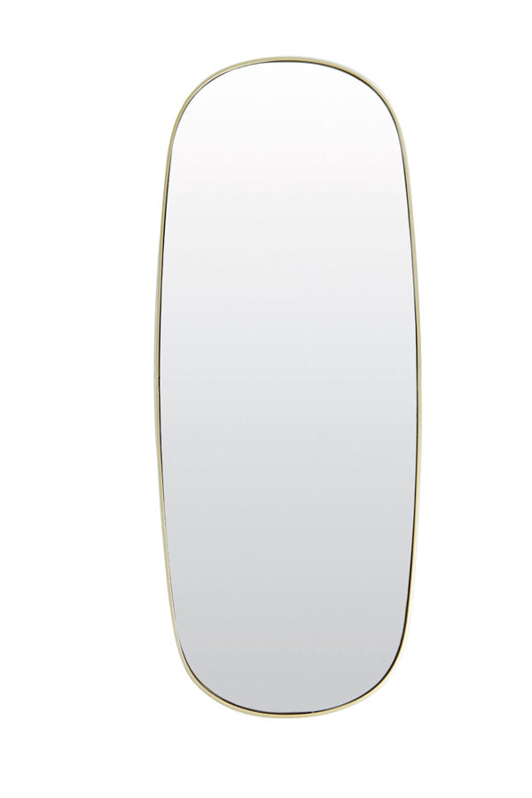 Libra Clear Glass & Gold Rectangular Mirror