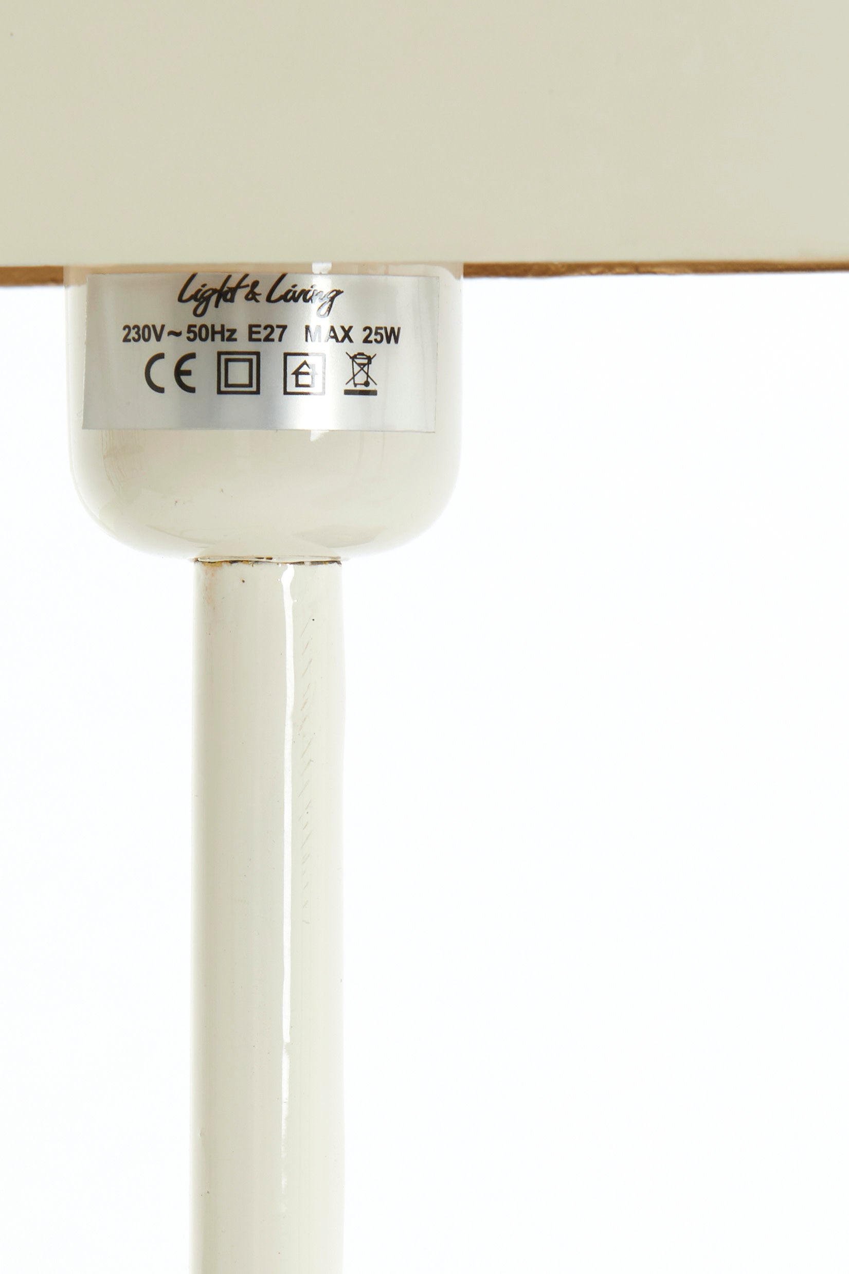 Elenie Gloss Cream Metal Table Lamp 48cm