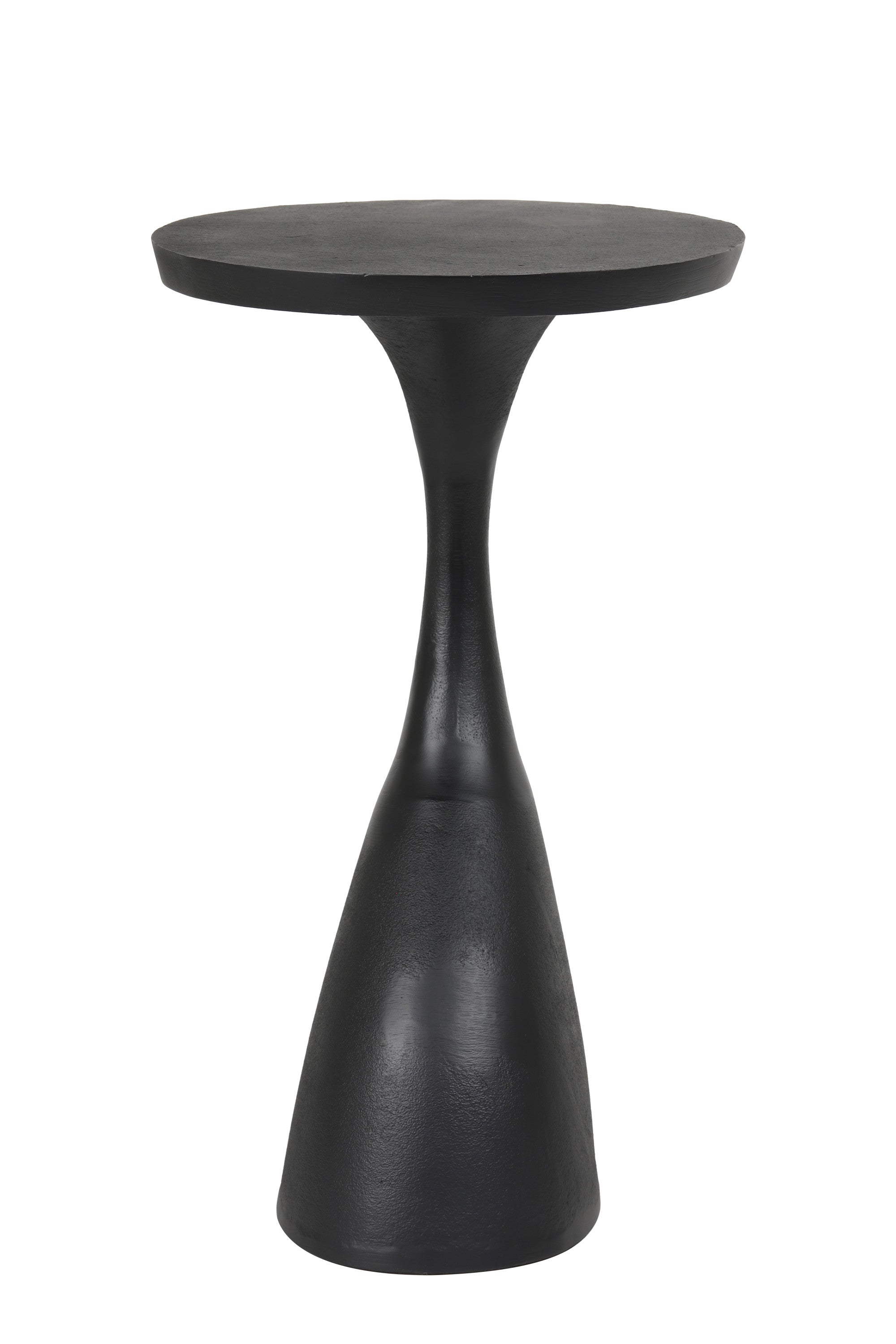Macau Matt Black Metal Oval Side Table 55cm