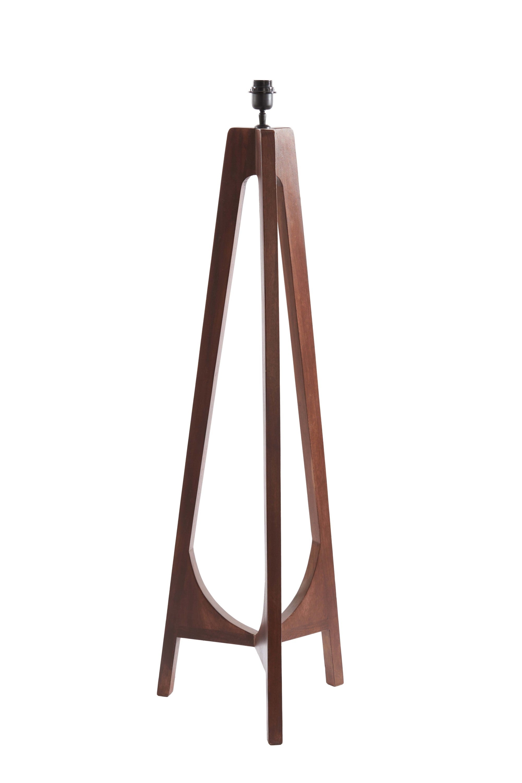 Troina Russet Wood Tripod Floor Lamp