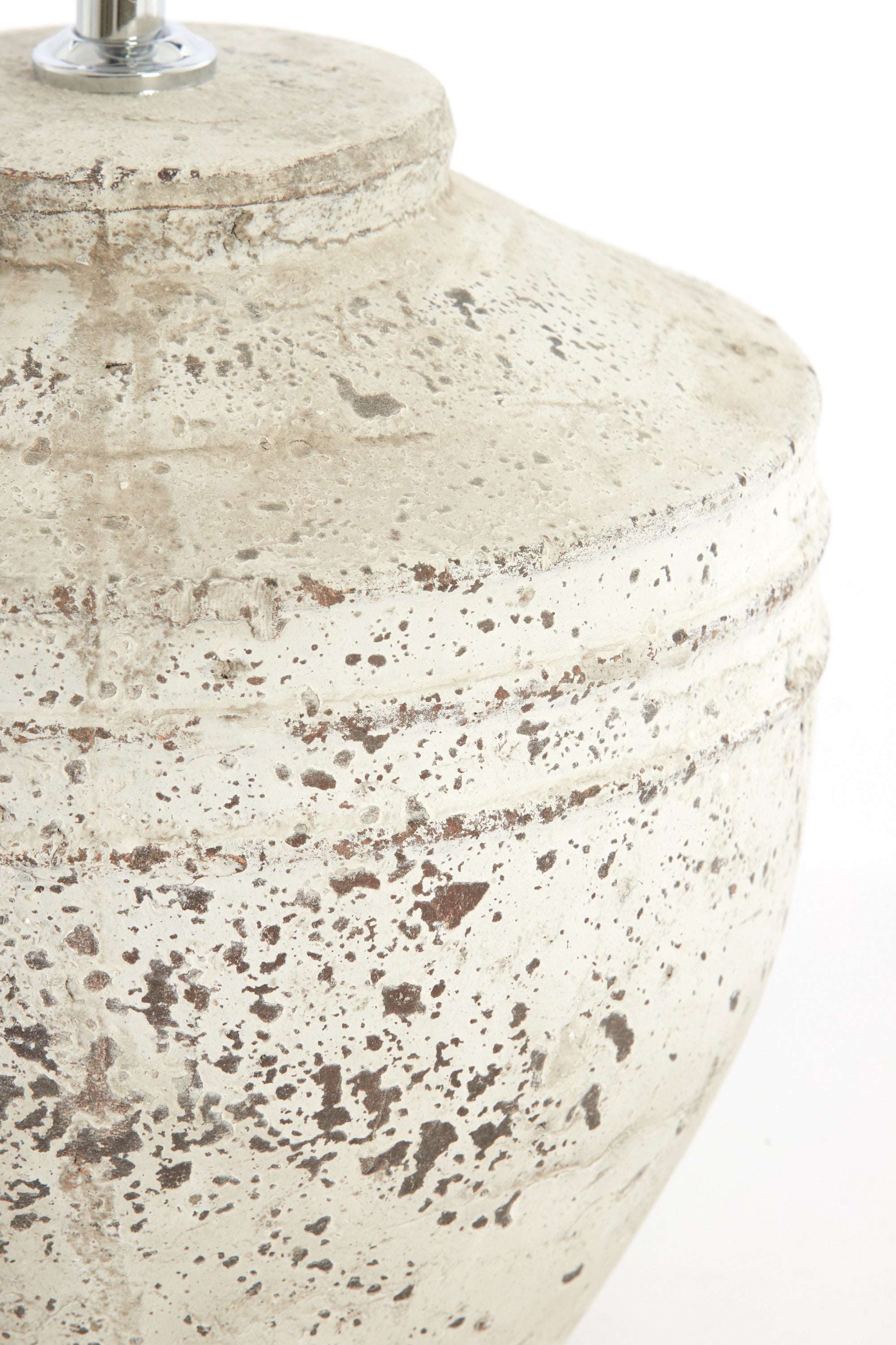Toba Antique Grey Ceramic Table Lamp Base 35cm