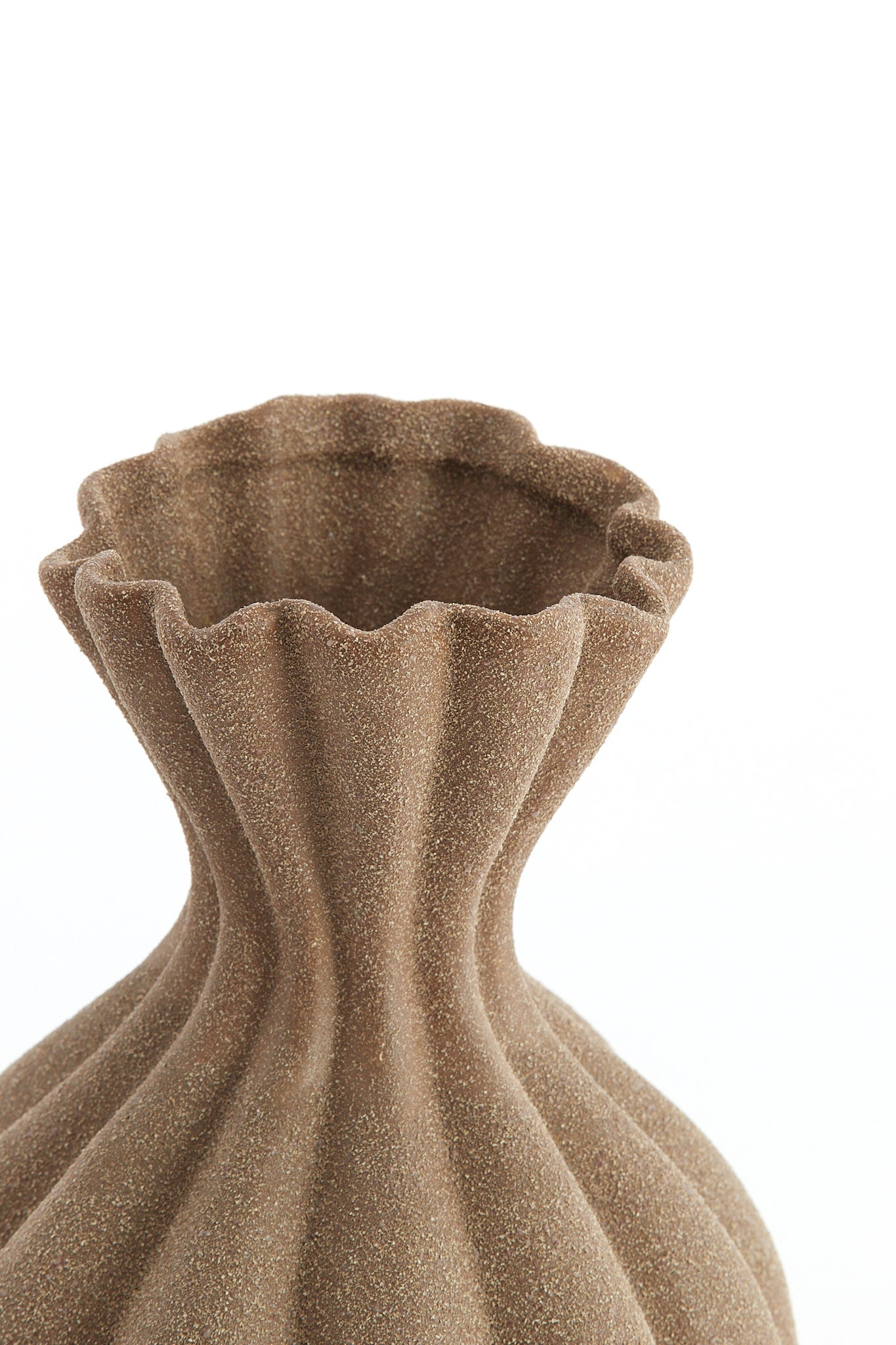 Sillian Matt Brown Ceramic Vase 40.5cm