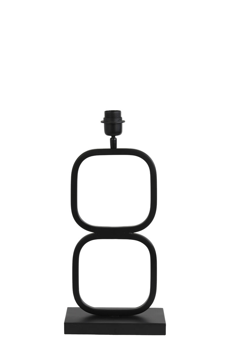 Lutika Matt Black Metal Table Lamp Base 46cm