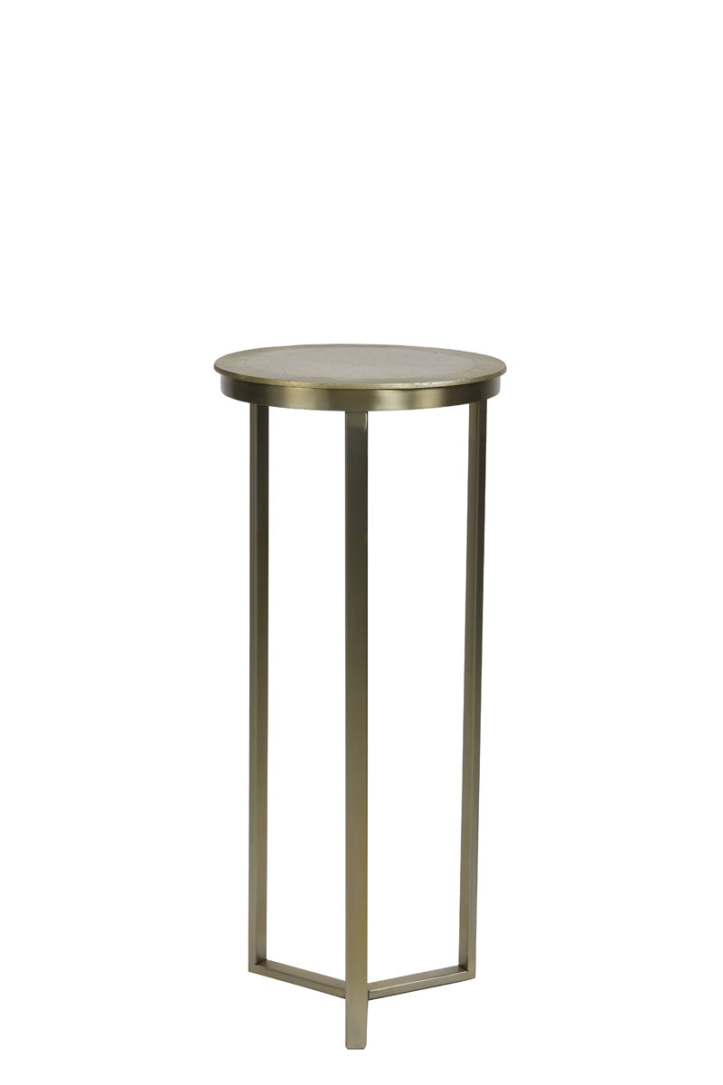 Retiro Light Gold Metal Plinth 81cm