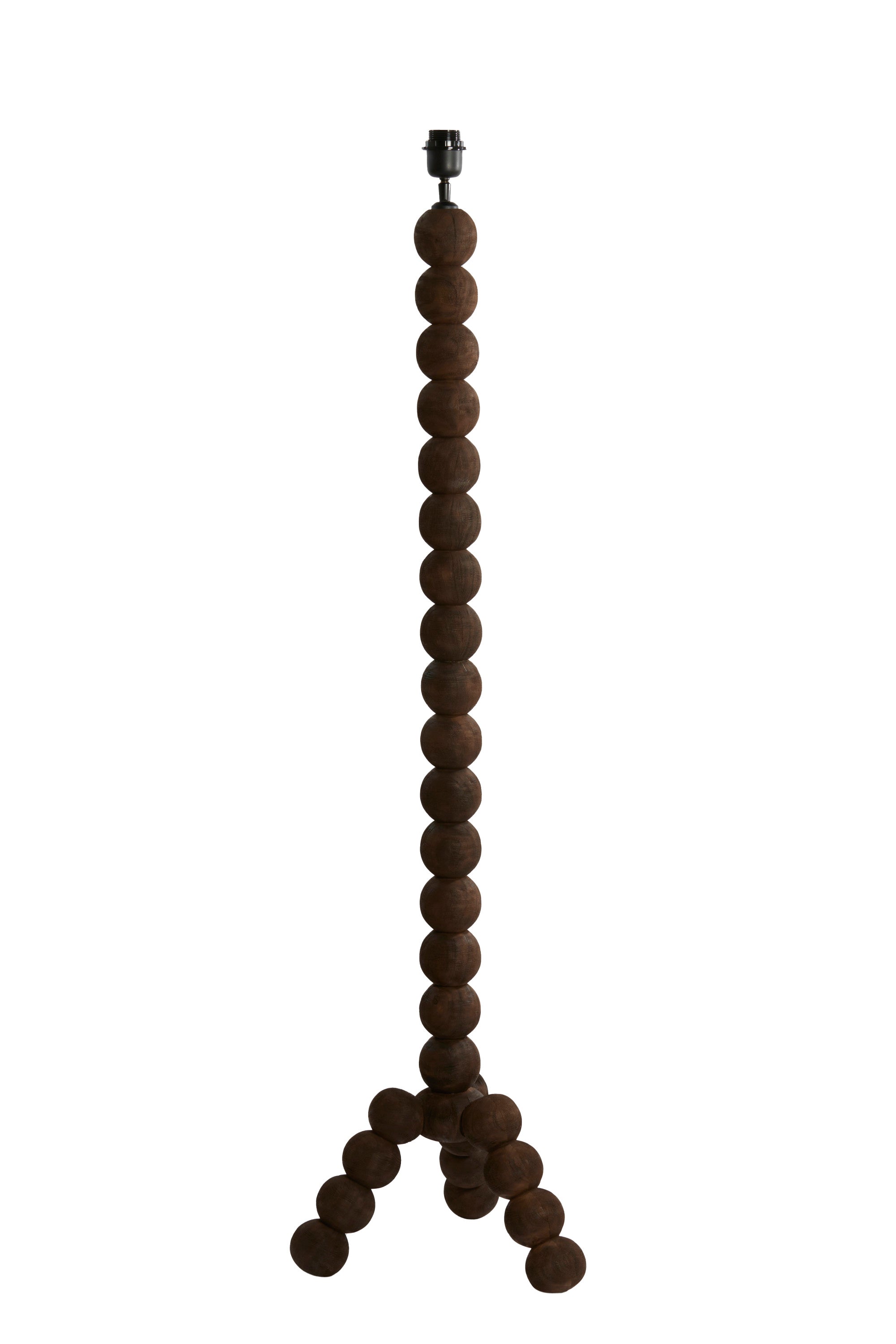 Veglio Matt Dark Brown Wood Floor Lamp Base