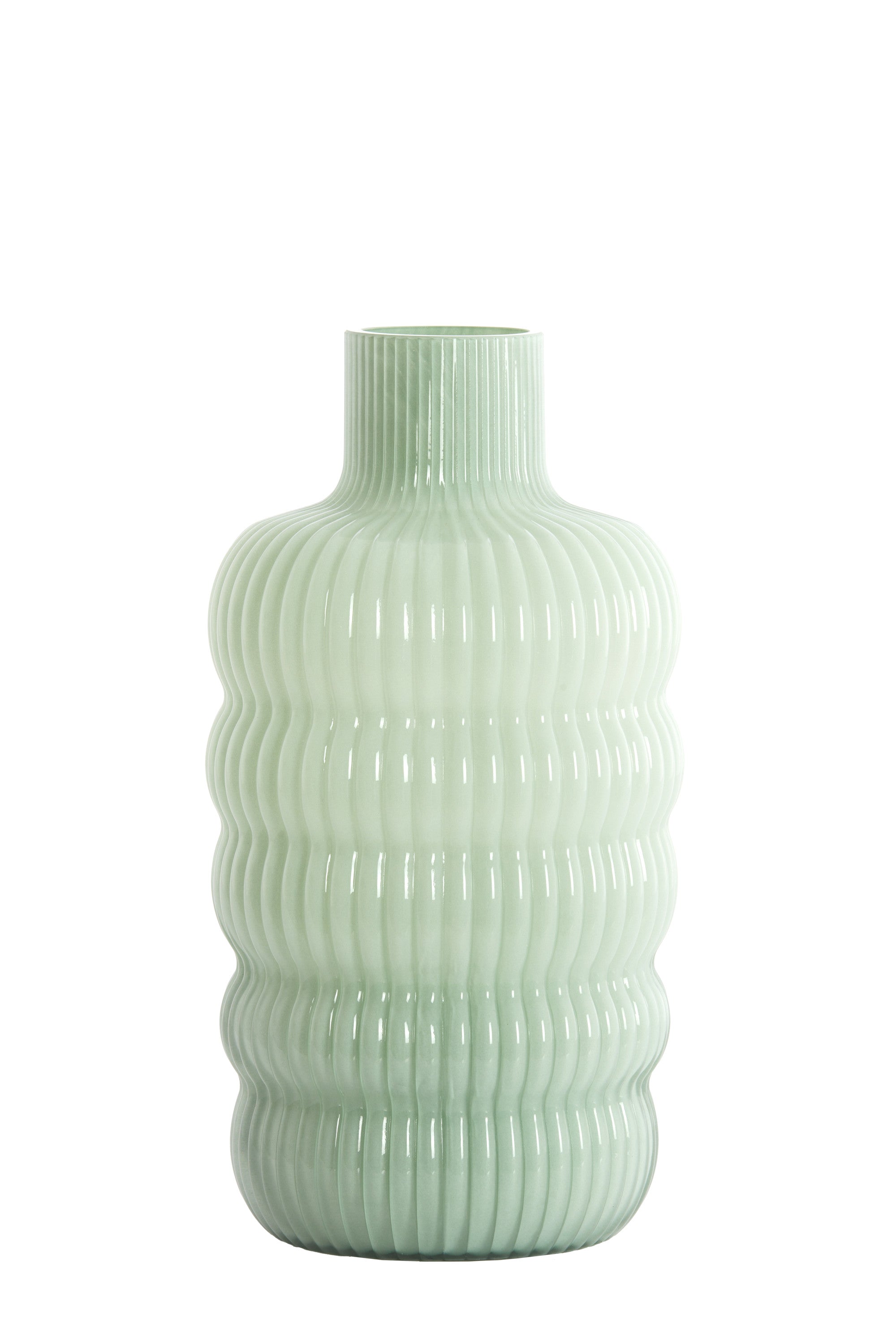 Lunette Mint Glass Vase