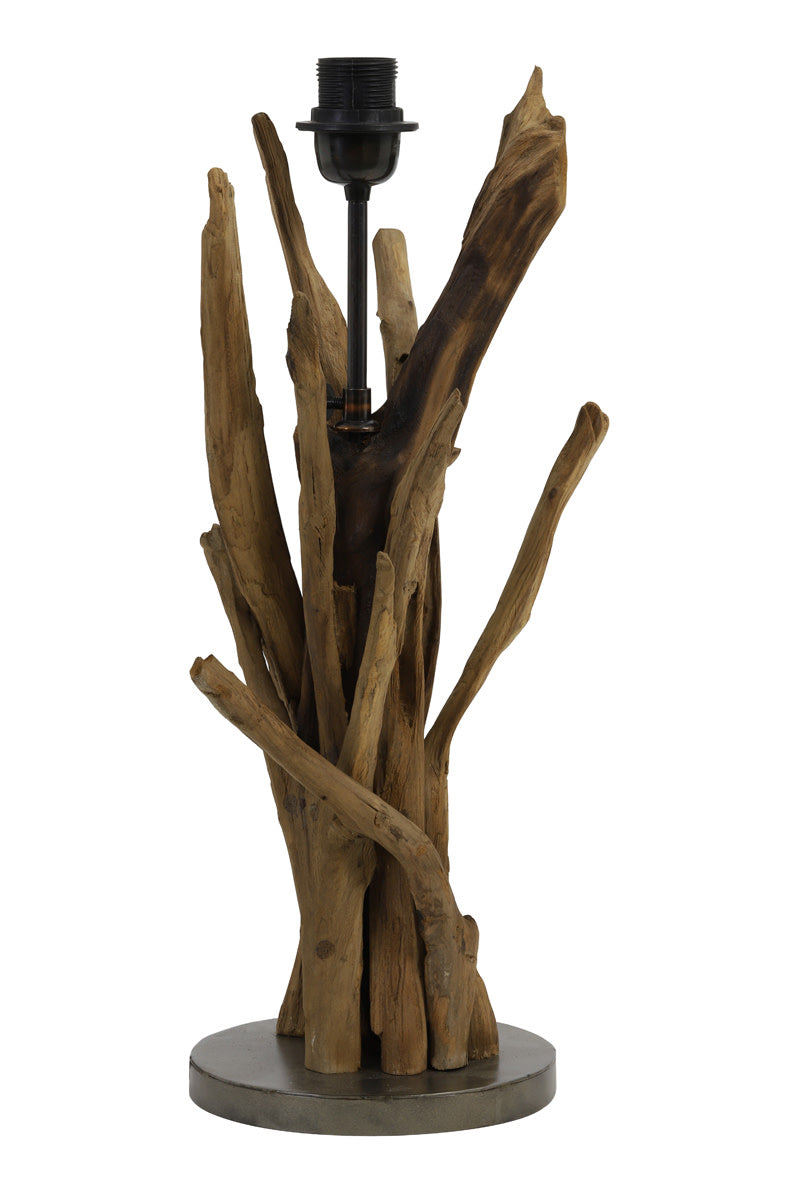 Bluma Natural Brown Wood Table Lamp Base