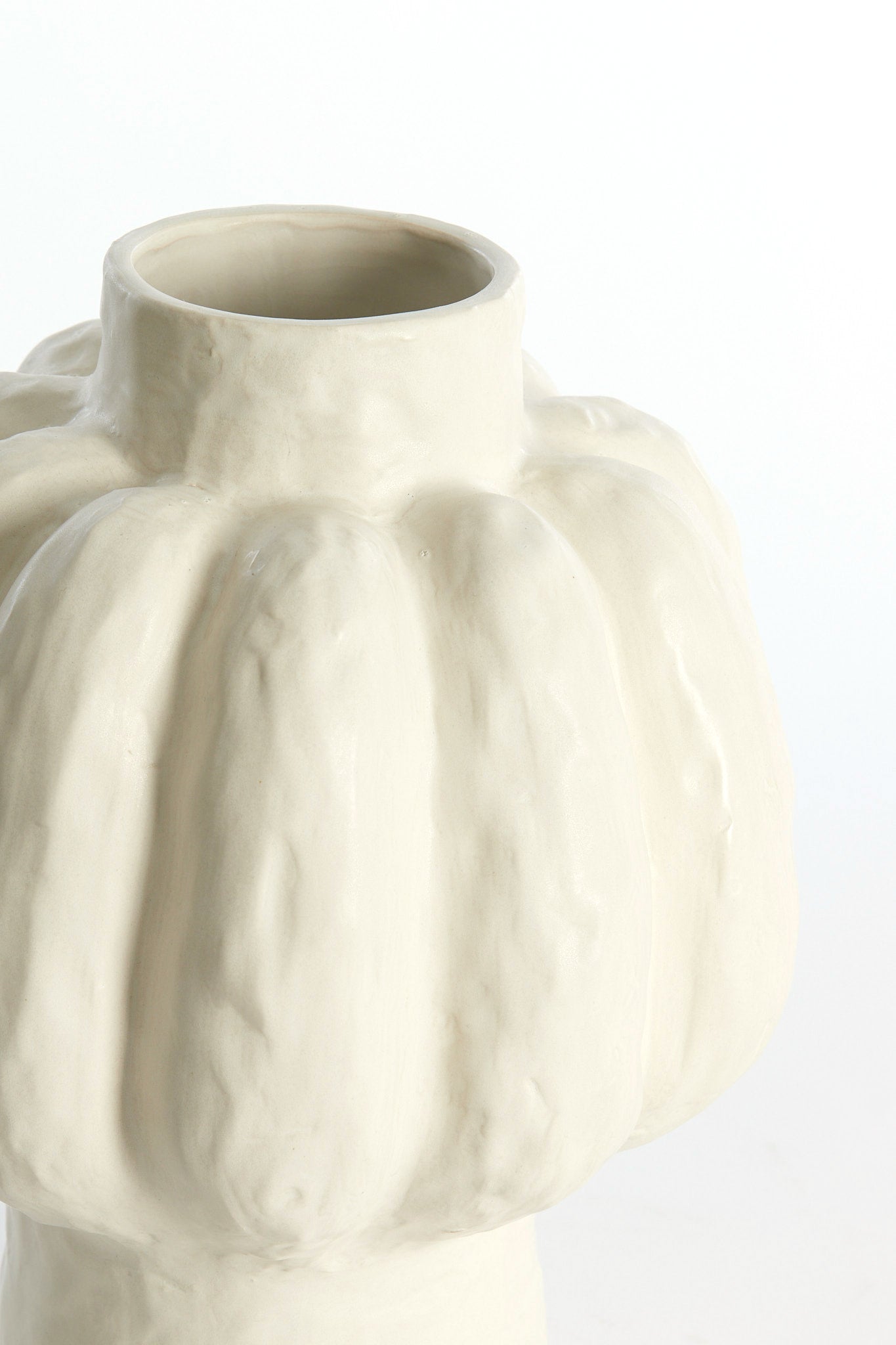 Aliveri Matt White Ceramic Vase 29cm
