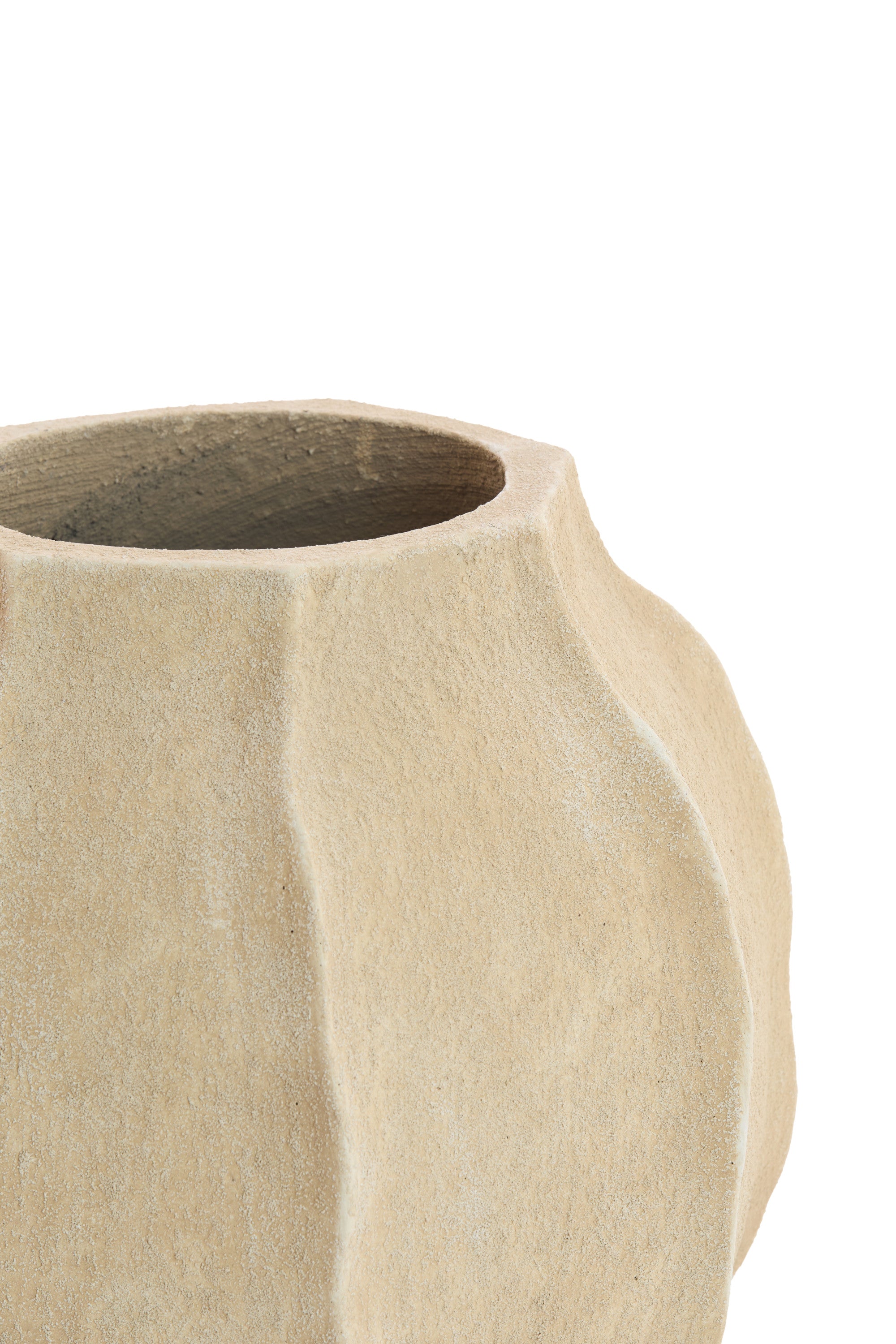 Saphira Matt Sand Vase 35cm