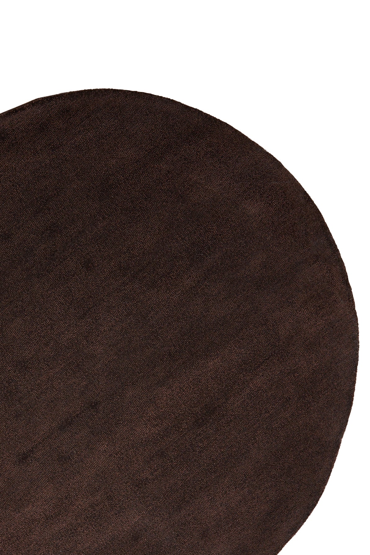 Arcola Dark Brown Round Rug 220cm