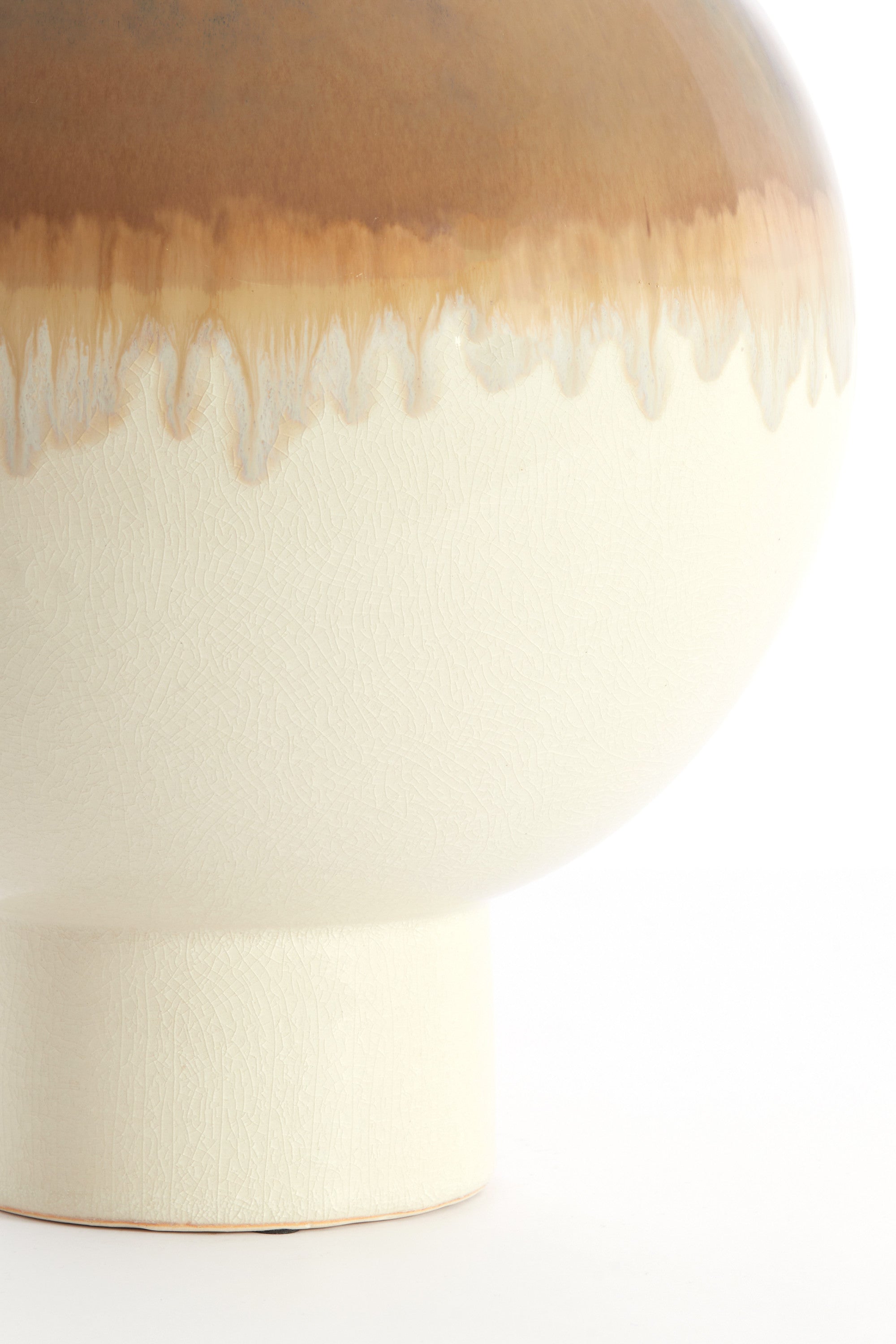 Zelata Cream & Taupe Ceramic Vase 46cm