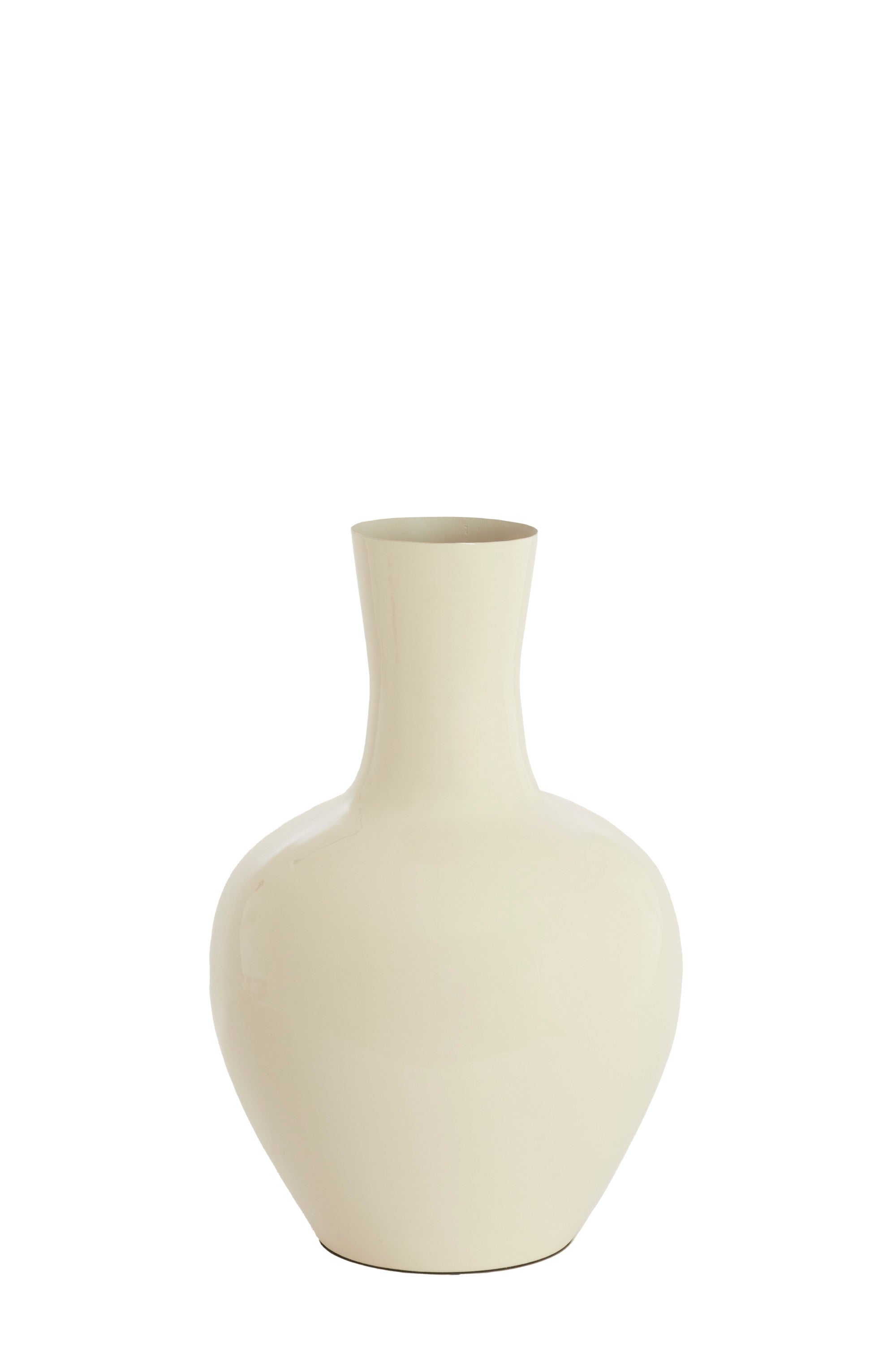 Nana Gloss Cream Metal Vase 50cm