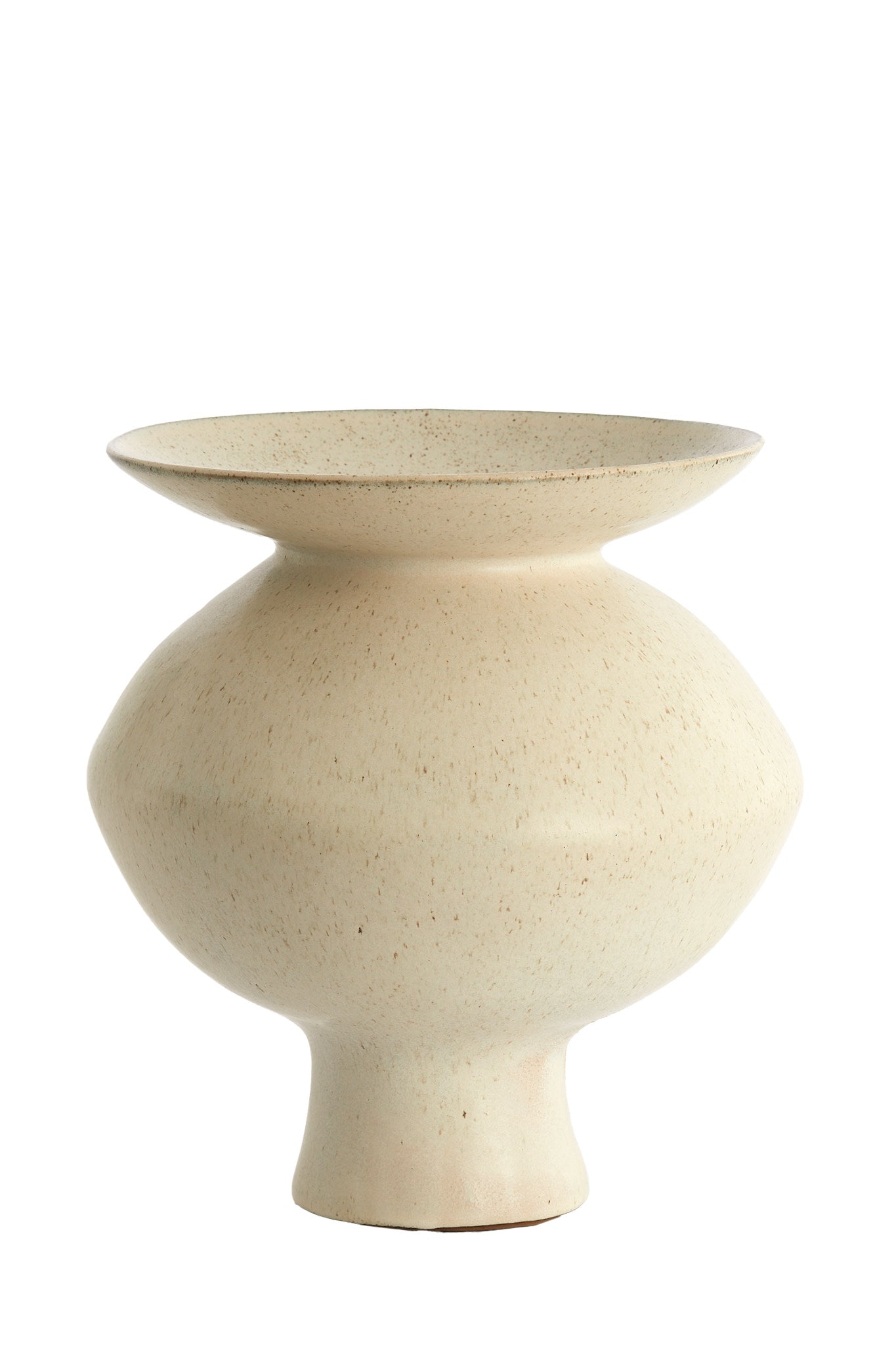 Ajuda Matt Cream/Sand Ceramic Vase 33.5cm