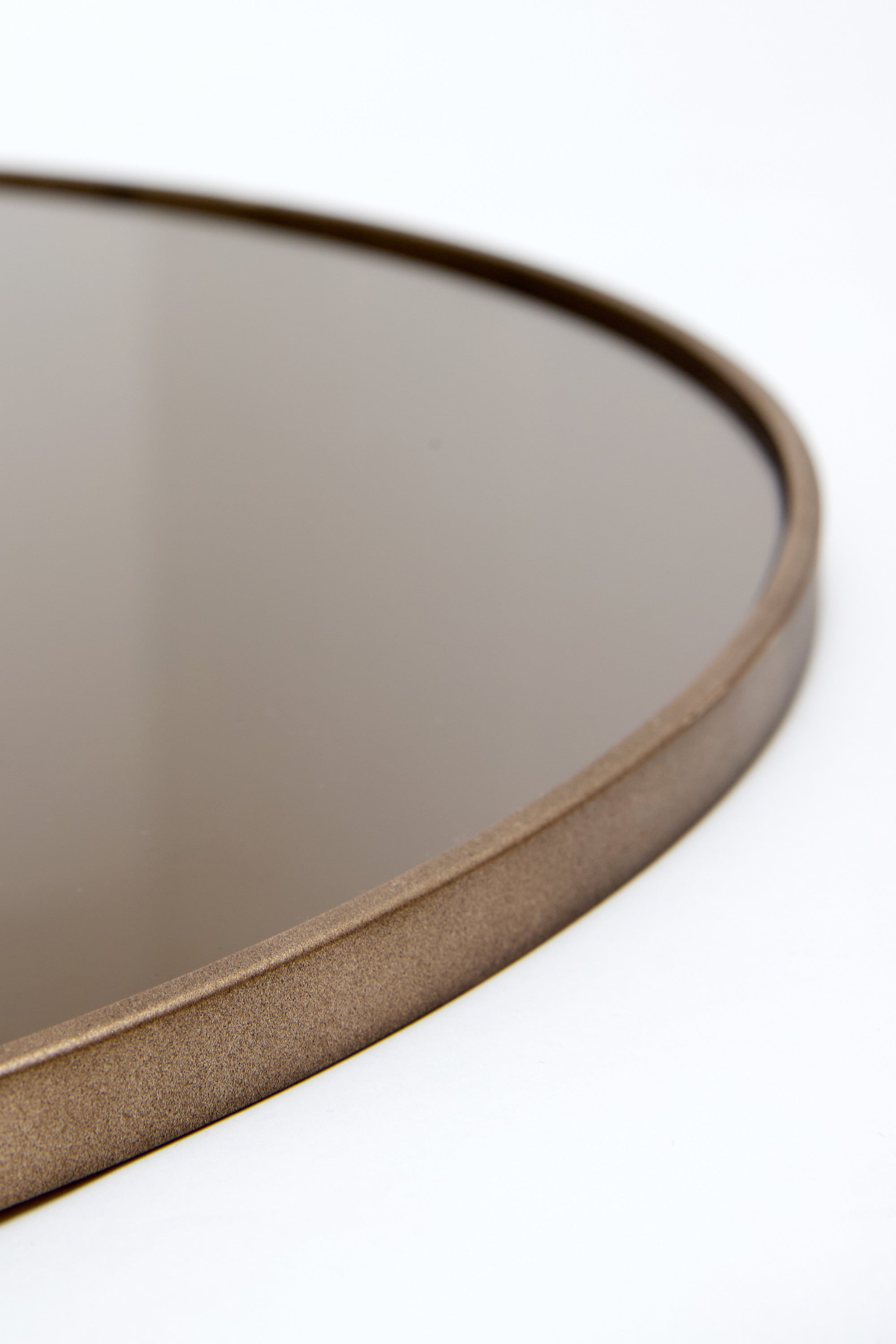 Espejo Brown Glass Round Wall Mirror 96cm