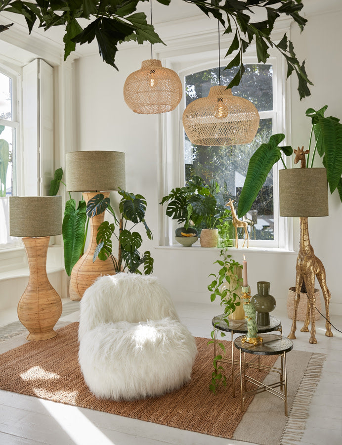 Charita Natural Rattan Pendant Light 60cm