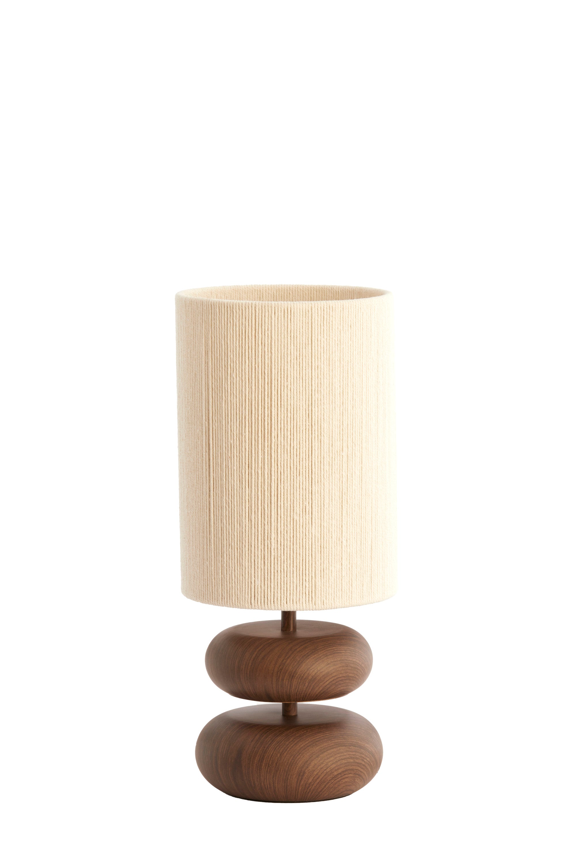 Danialo Dark Brown Wood Effect & Cream Rope Table Lamp 50.5cm
