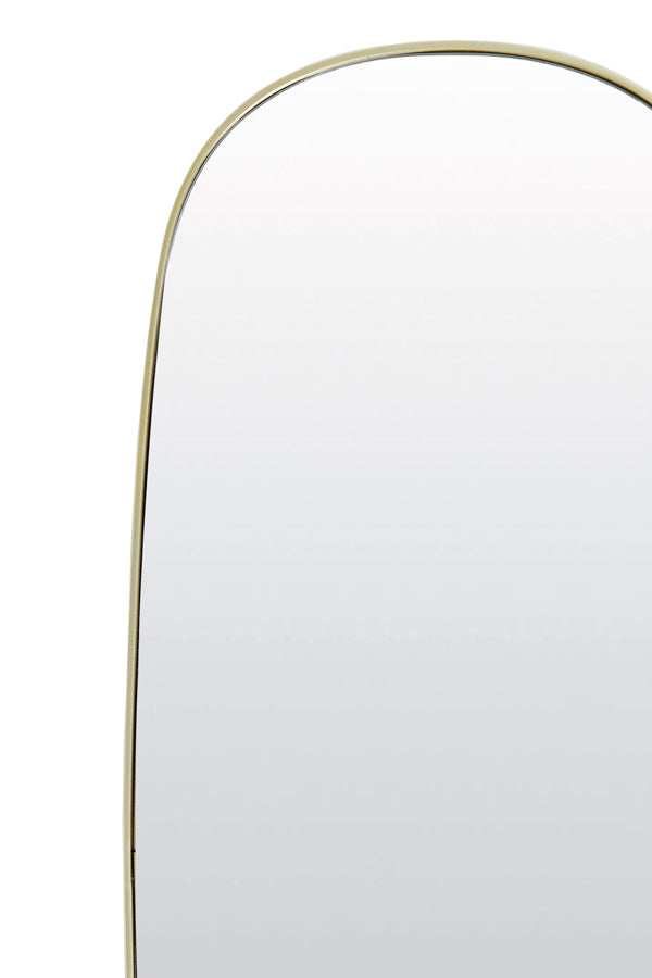 Libra Clear Glass & Gold Rectangular Mirror