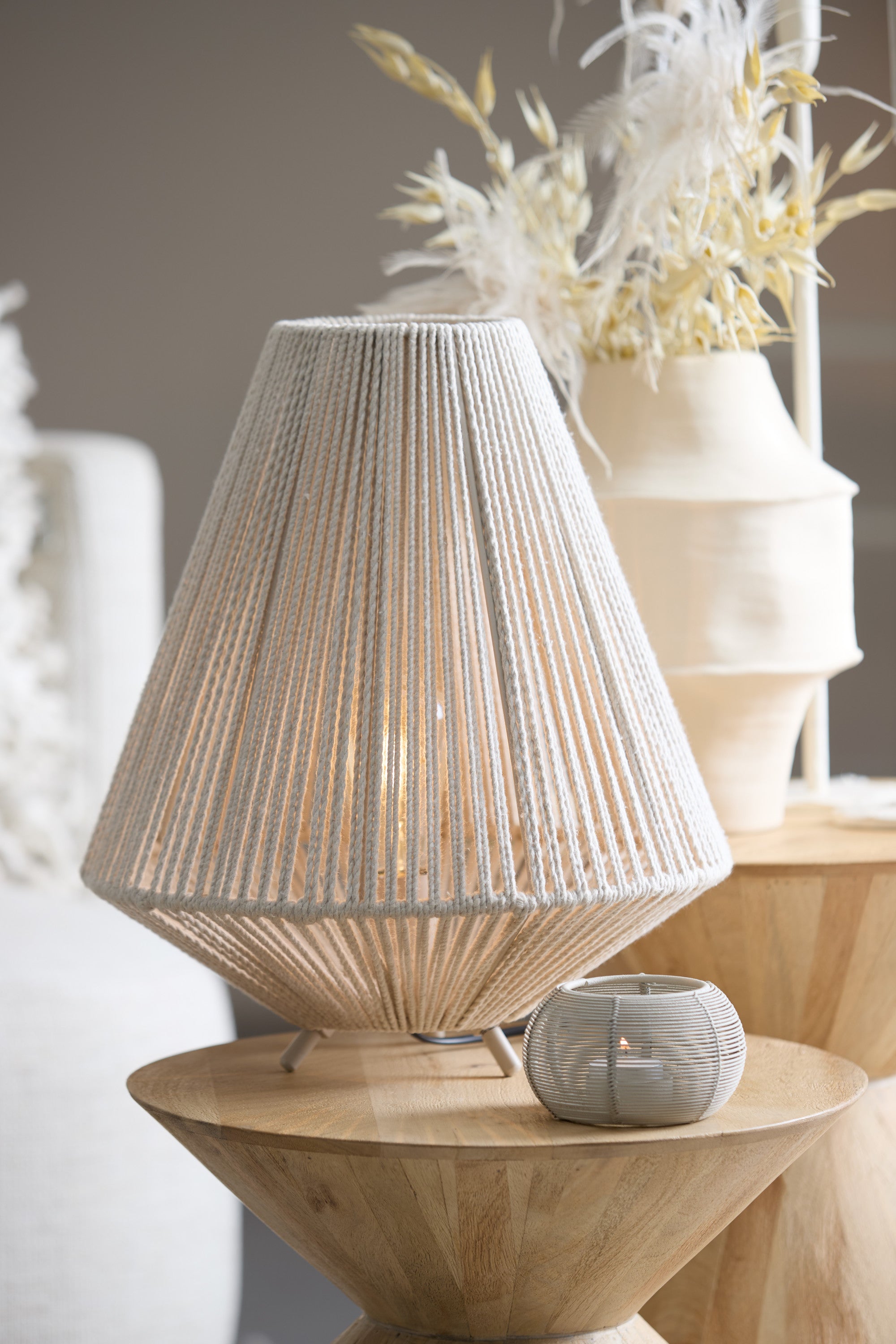 Felida Cream Metal Table Lamp 40cm