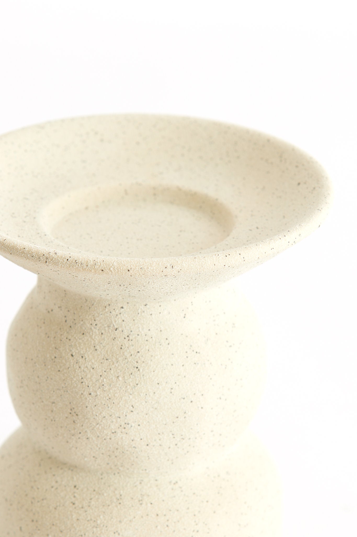 Atrani Matt Cream Ceramic Candle Holder