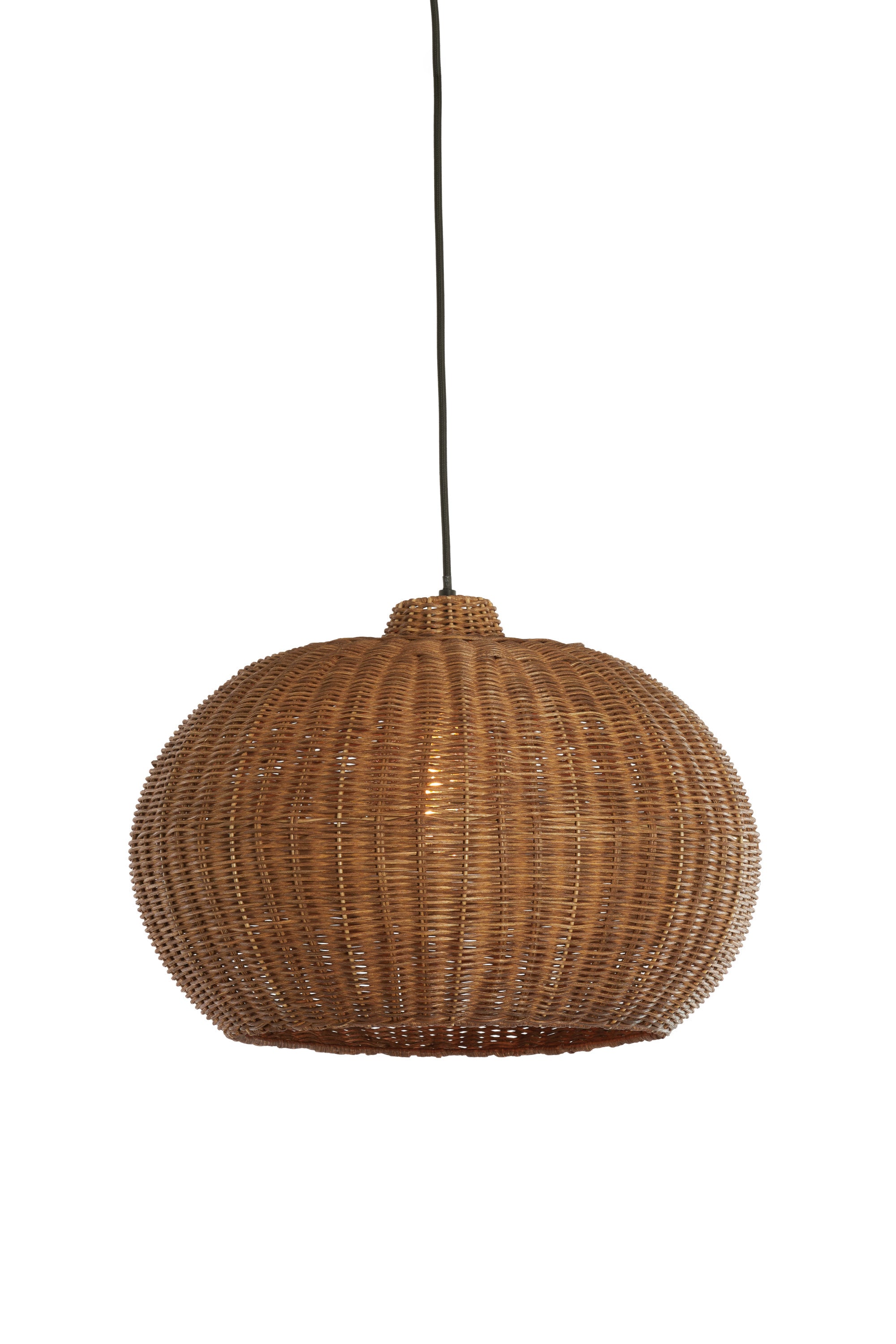 Melzor Dark Brown Rattan Pendant Light 45cm