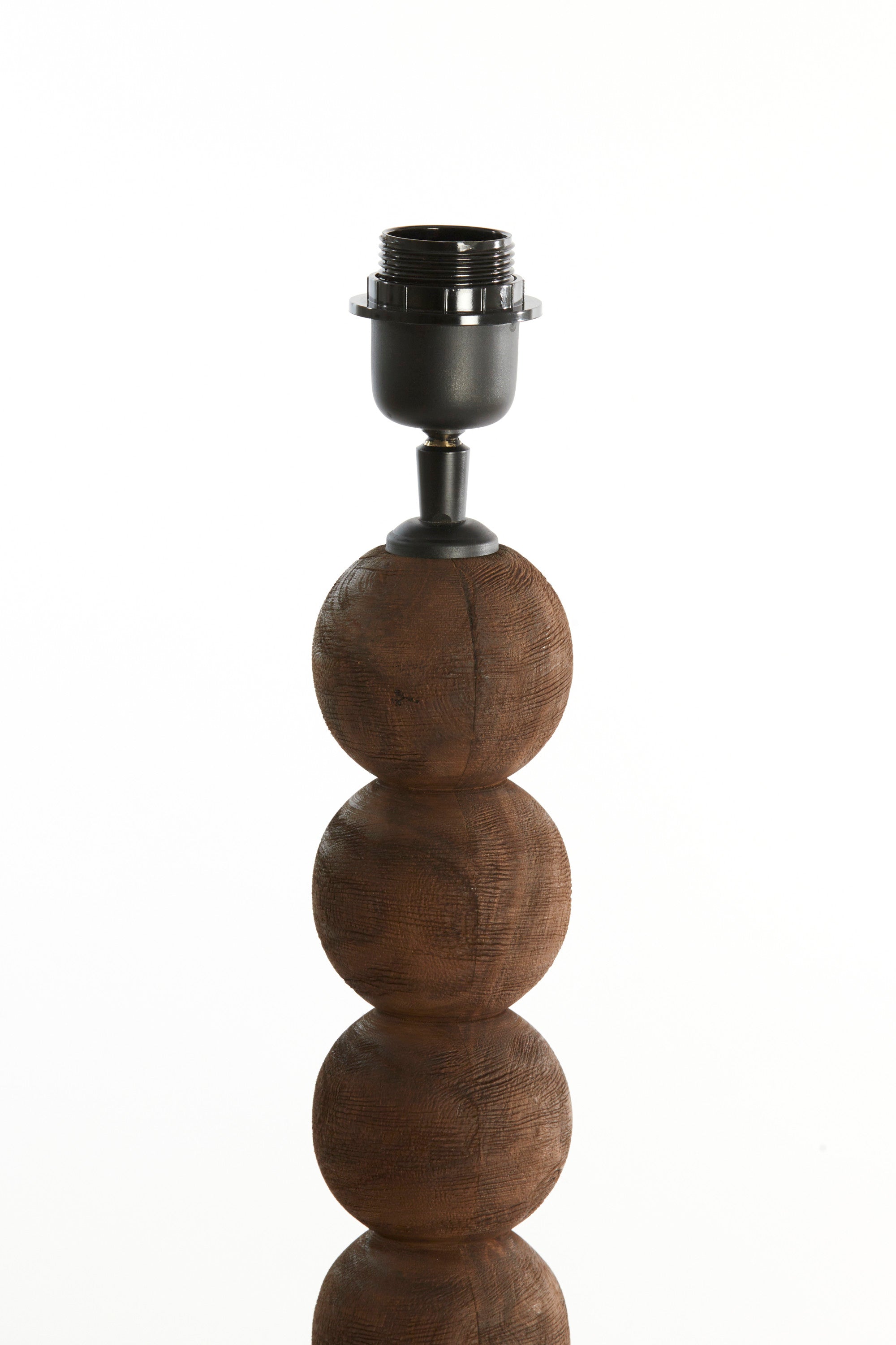Veglio Matt Dark Brown Wood Floor Lamp Base