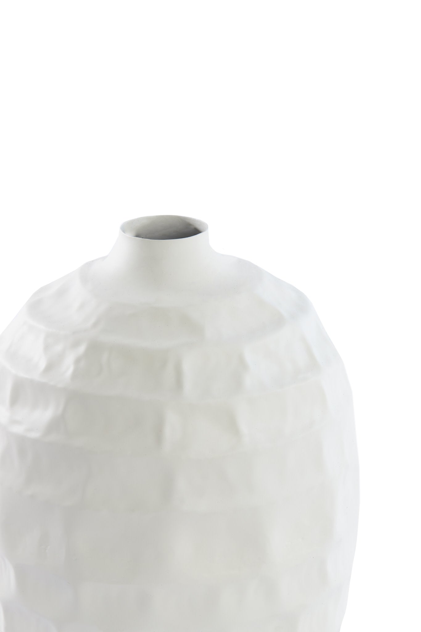 Tariva Matt Cream Metal Vase 30cm