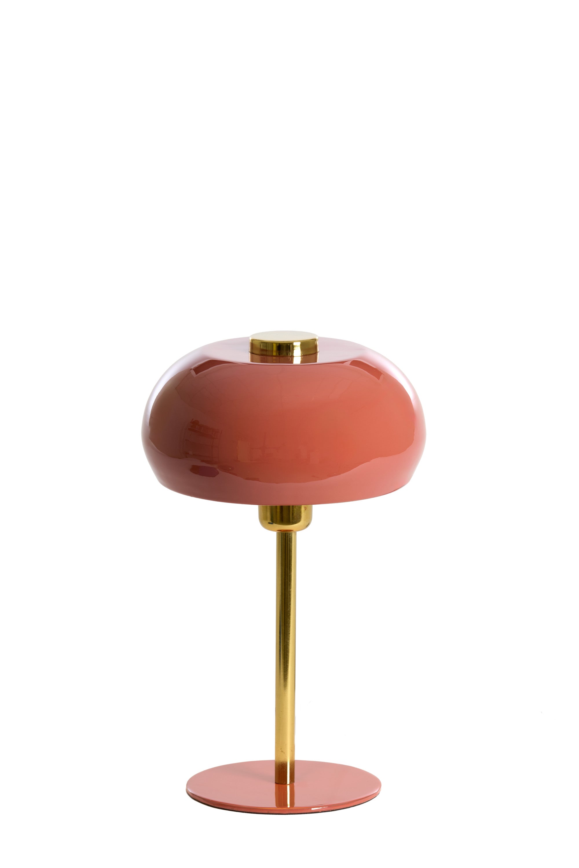 Surin Gloss Coral & Gold Metal Table Lamp