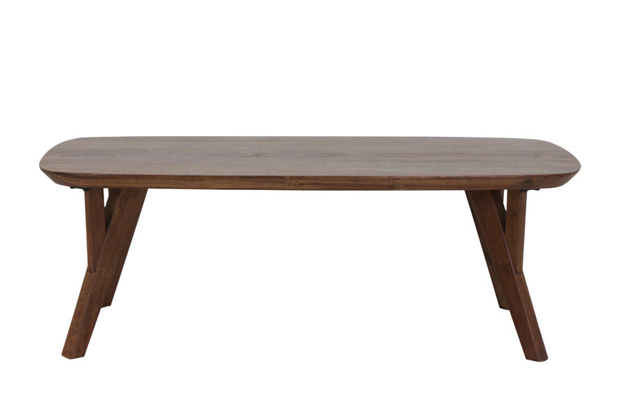 Quenza Brown Acacia Wood Rectangular Coffee Table