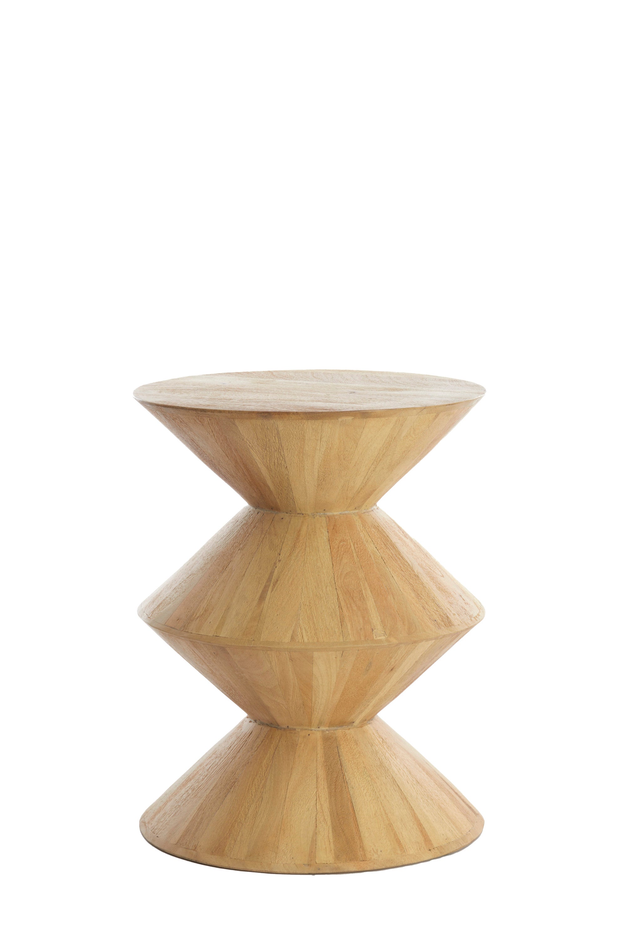 Larus Natural Mango Wood Round Side Table 50cm