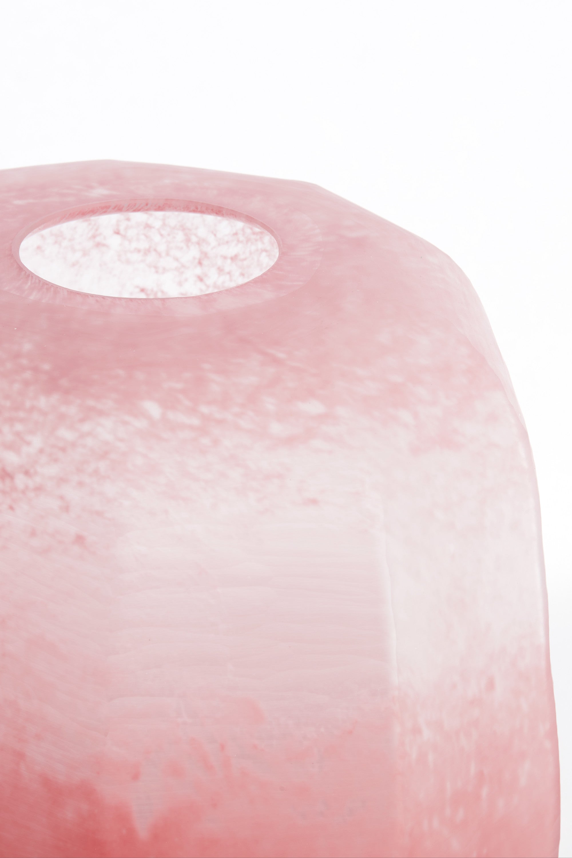 Pacengo Coral/Light Pink Glass Vase 32cm