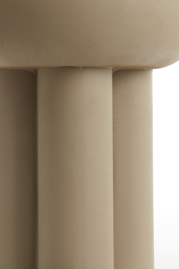 Mikola Matt Light Grey Metal Round Side Table